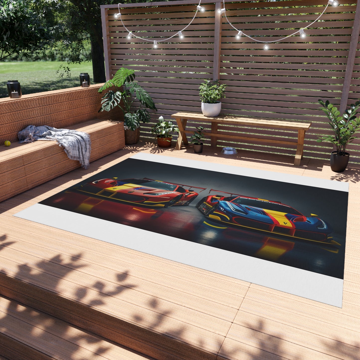 Outdoor Rug  Ferrari Red Blue 4