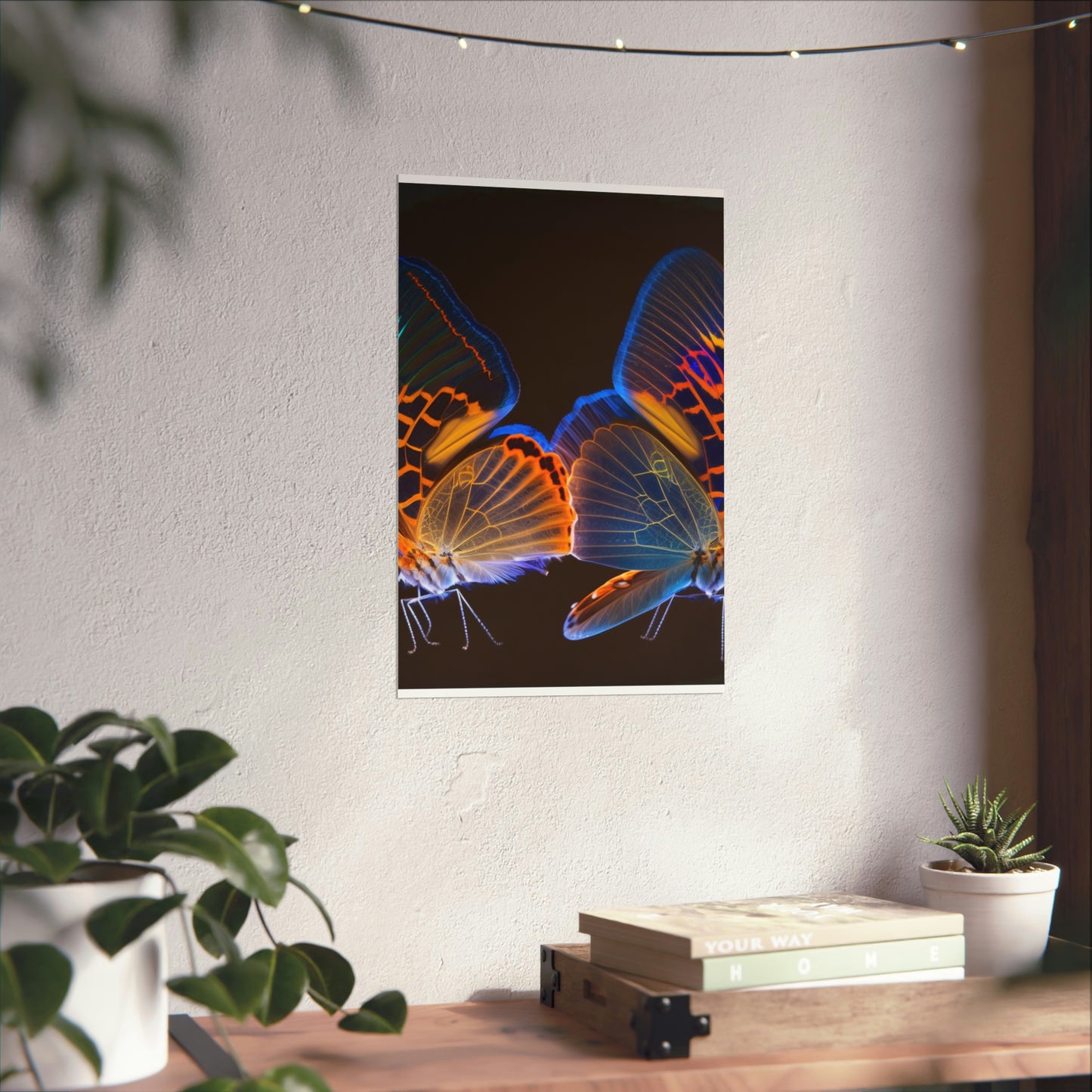 Premium Matte Vertical Posters Neon Glo Butterfly 2