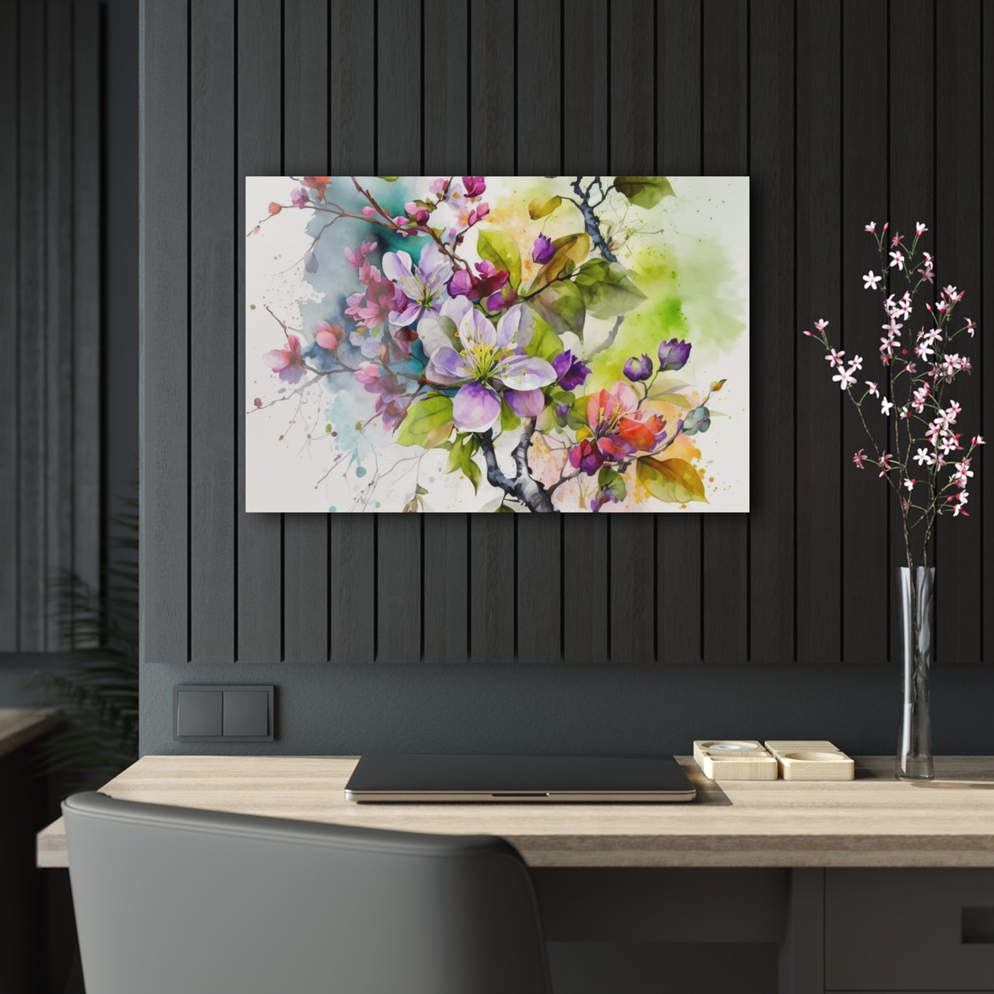 Acrylic Prints Mother Nature Bright Spring Colors Realistic Watercolor 4