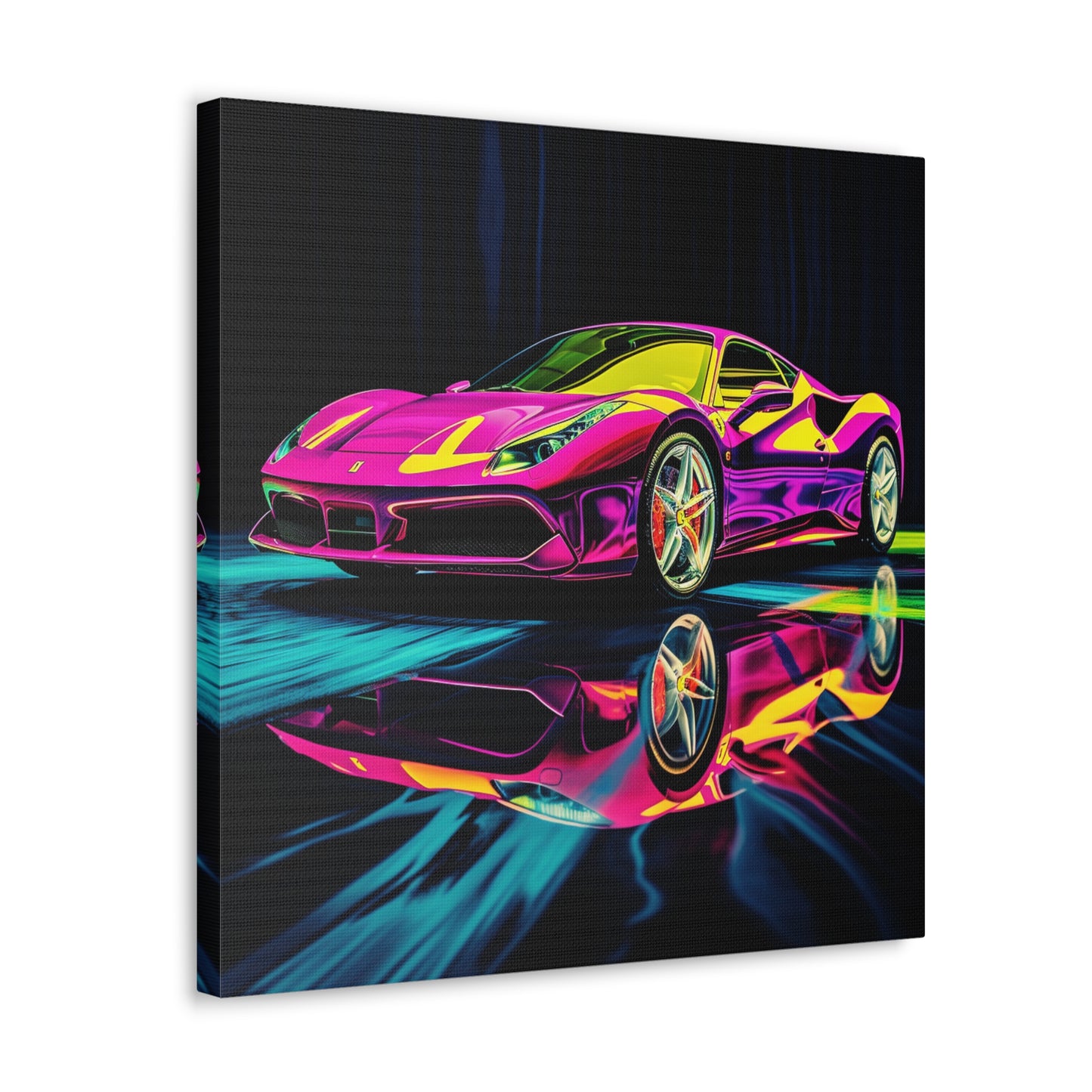 Canvas Gallery Wraps Pink Ferrari Macro 3