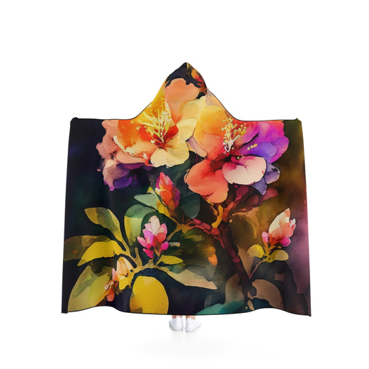 Hooded Blanket Bright Spring Flowers 2