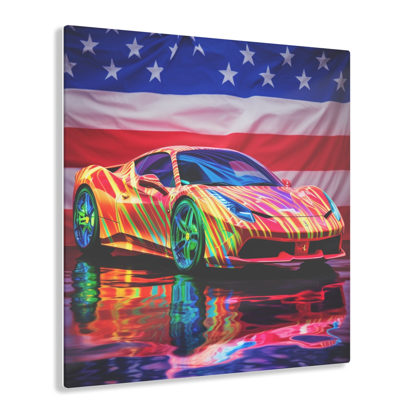 Acrylic Prints Hyper Colorfull Ferrari 4