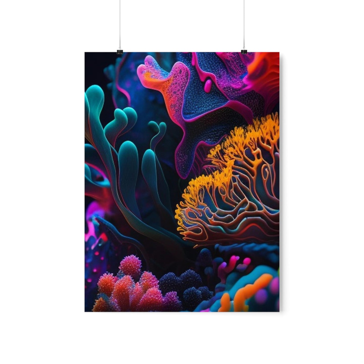 Premium Matte Vertical Posters Macro Coral Reef 2