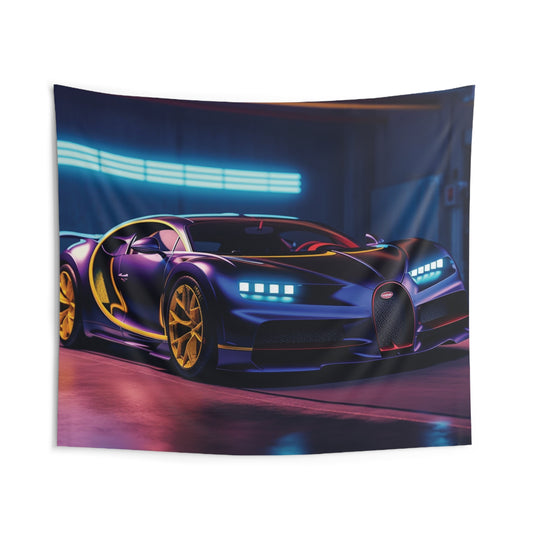 Indoor Wall Tapestries Hyper Bugatti Neon Chiron 4