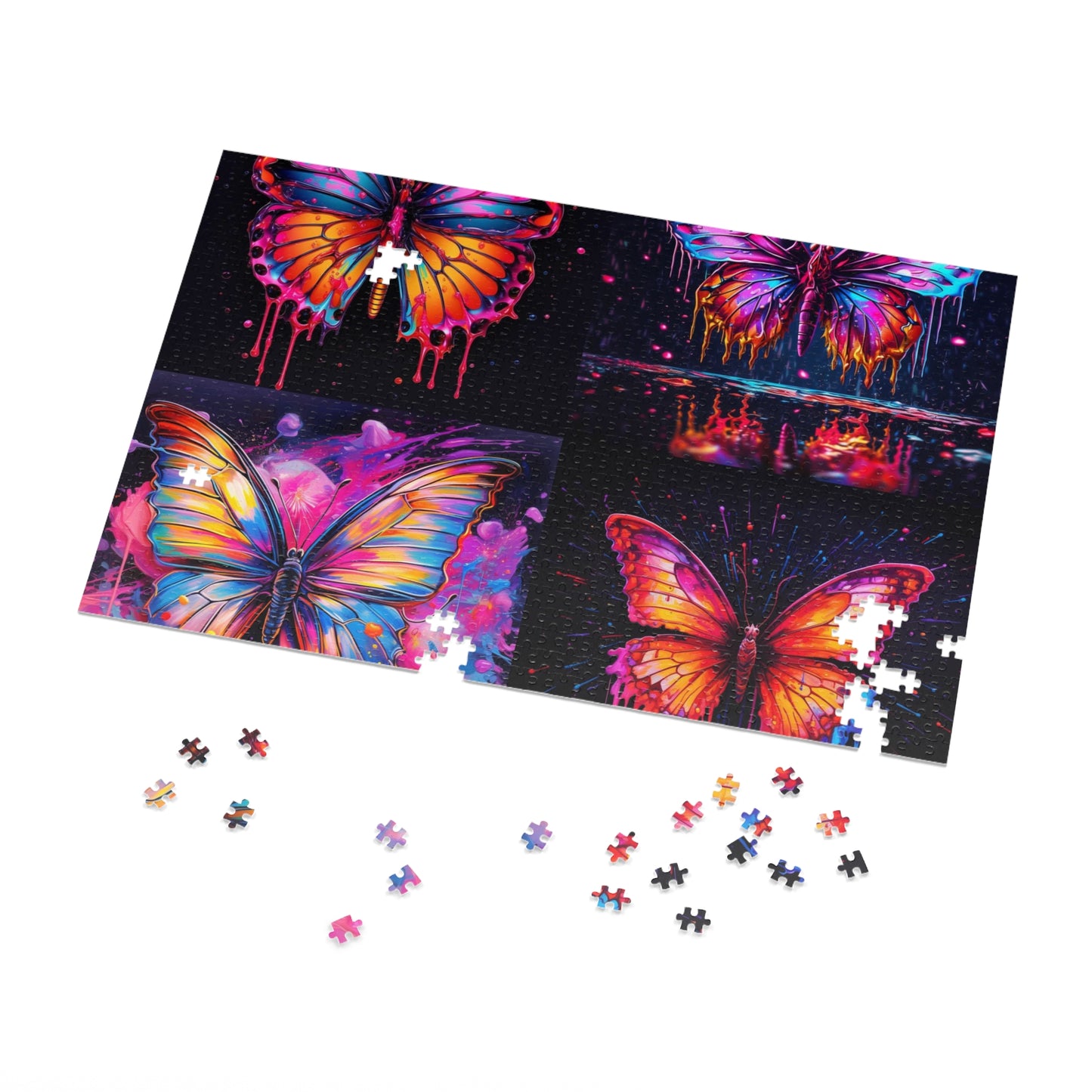 Jigsaw Puzzle (30, 110, 252, 500,1000-Piece) Pink Butterfly Flair 5