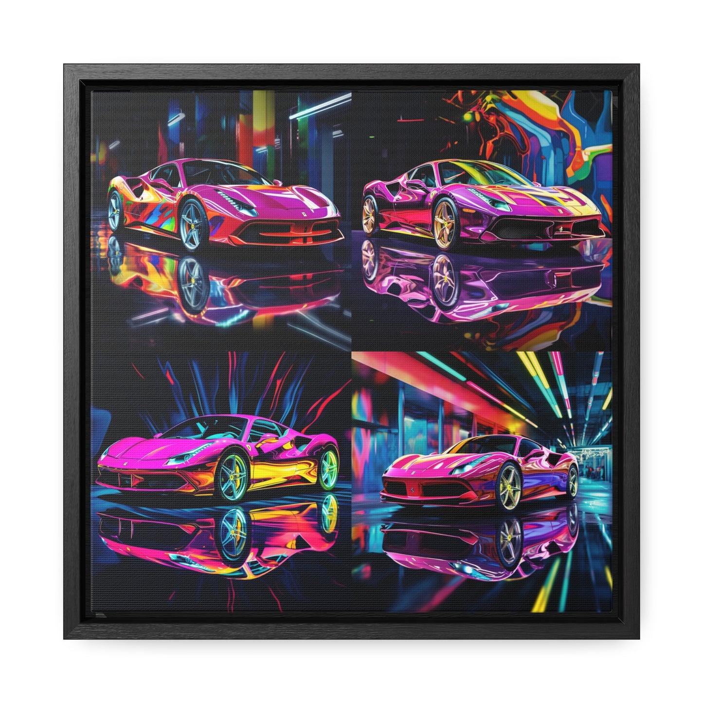 Gallery Canvas Wraps, Square Frame Pink Macro Ferrari 5