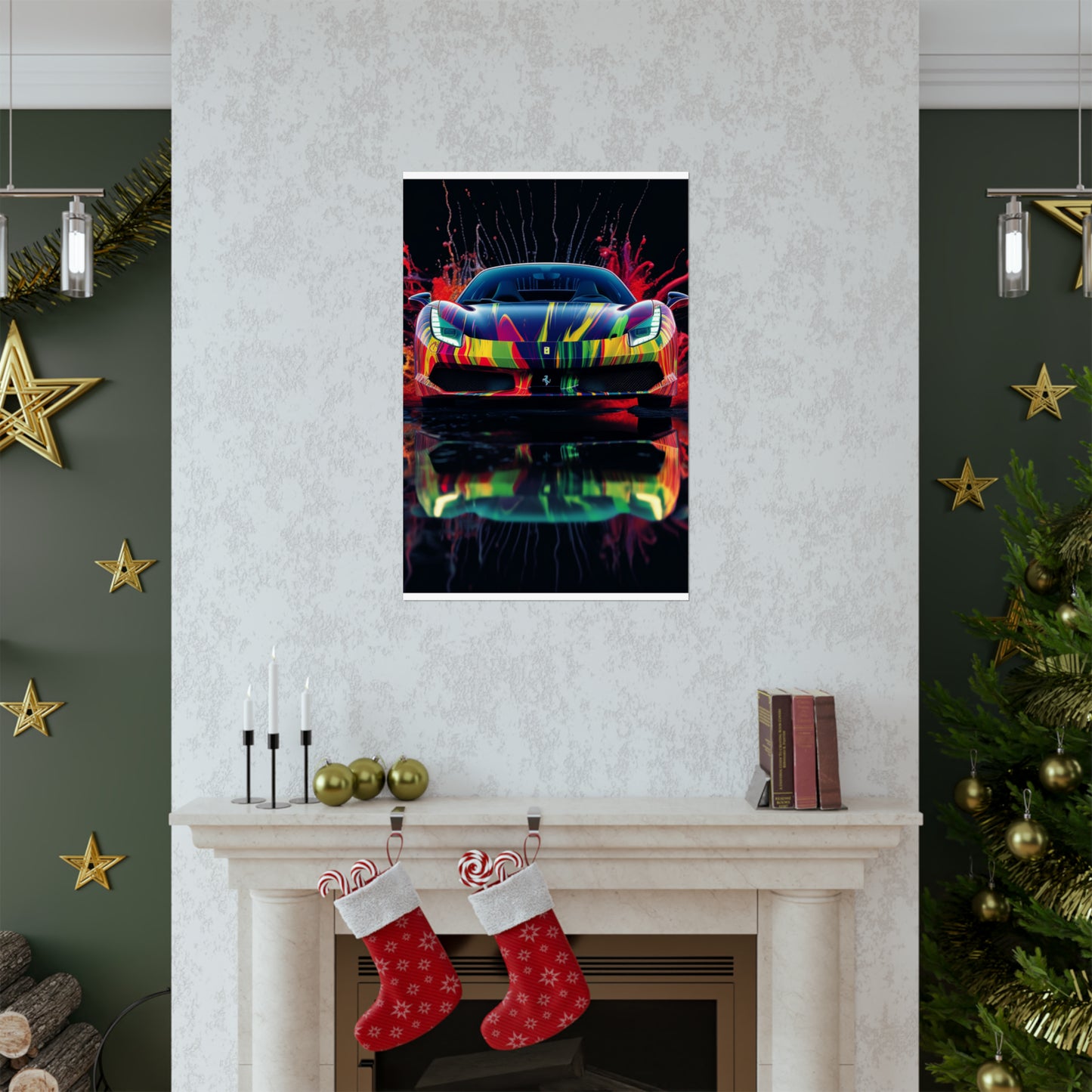 Premium Matte Vertical Posters Ferrari Fusion Water 1