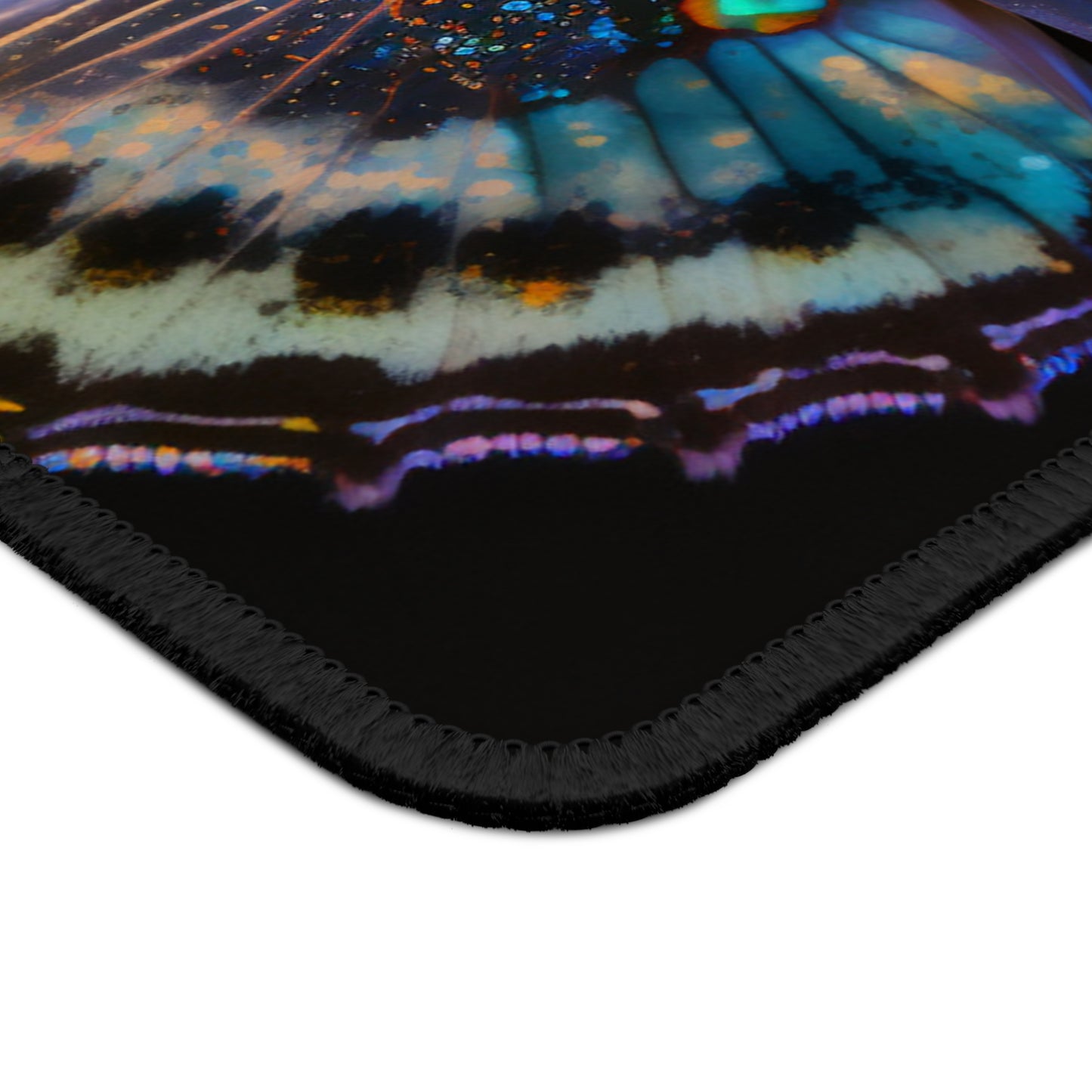 Gaming Mouse Pad  Neon Butterfly Flair 4