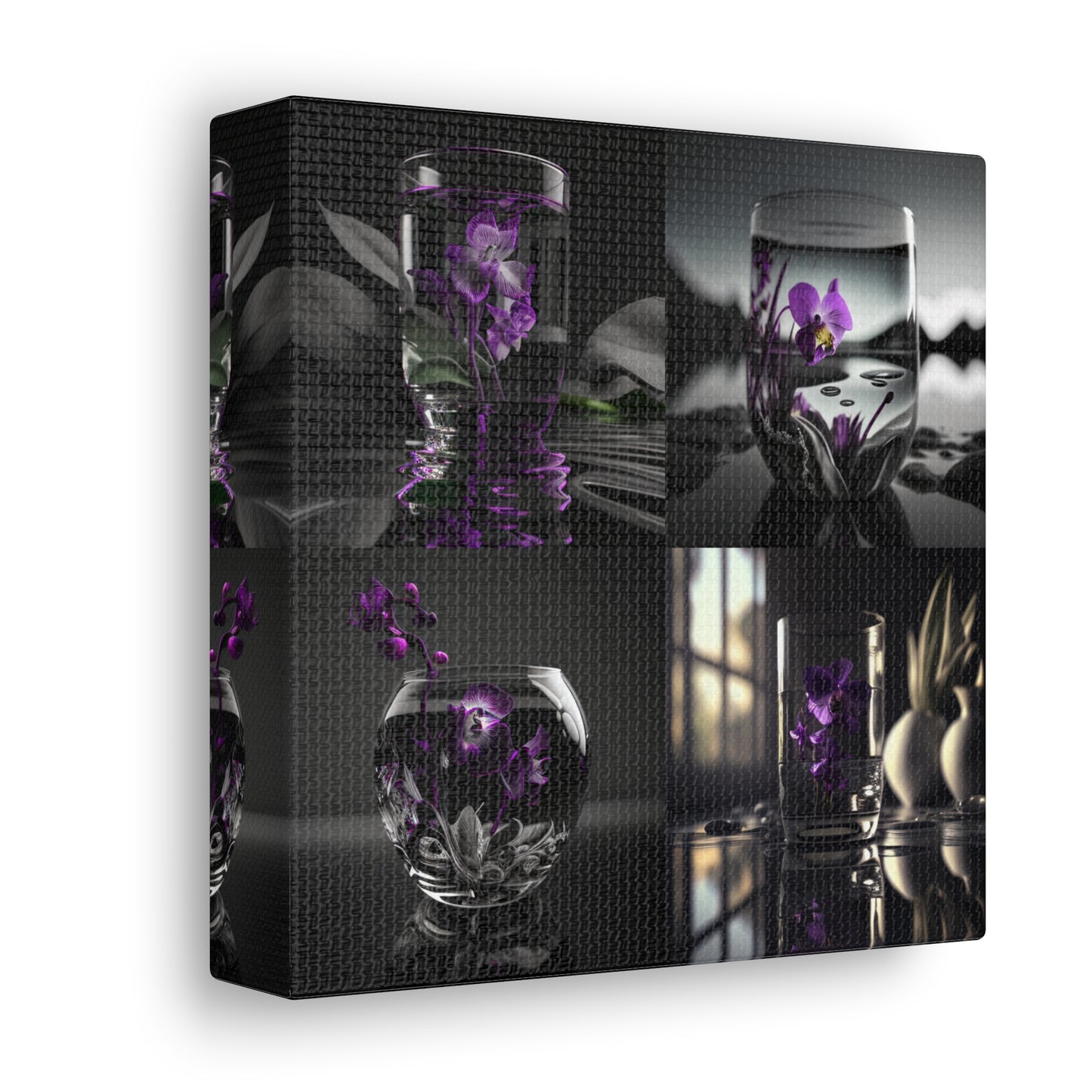 Canvas Gallery Wraps Purple Orchid Glass vase 5