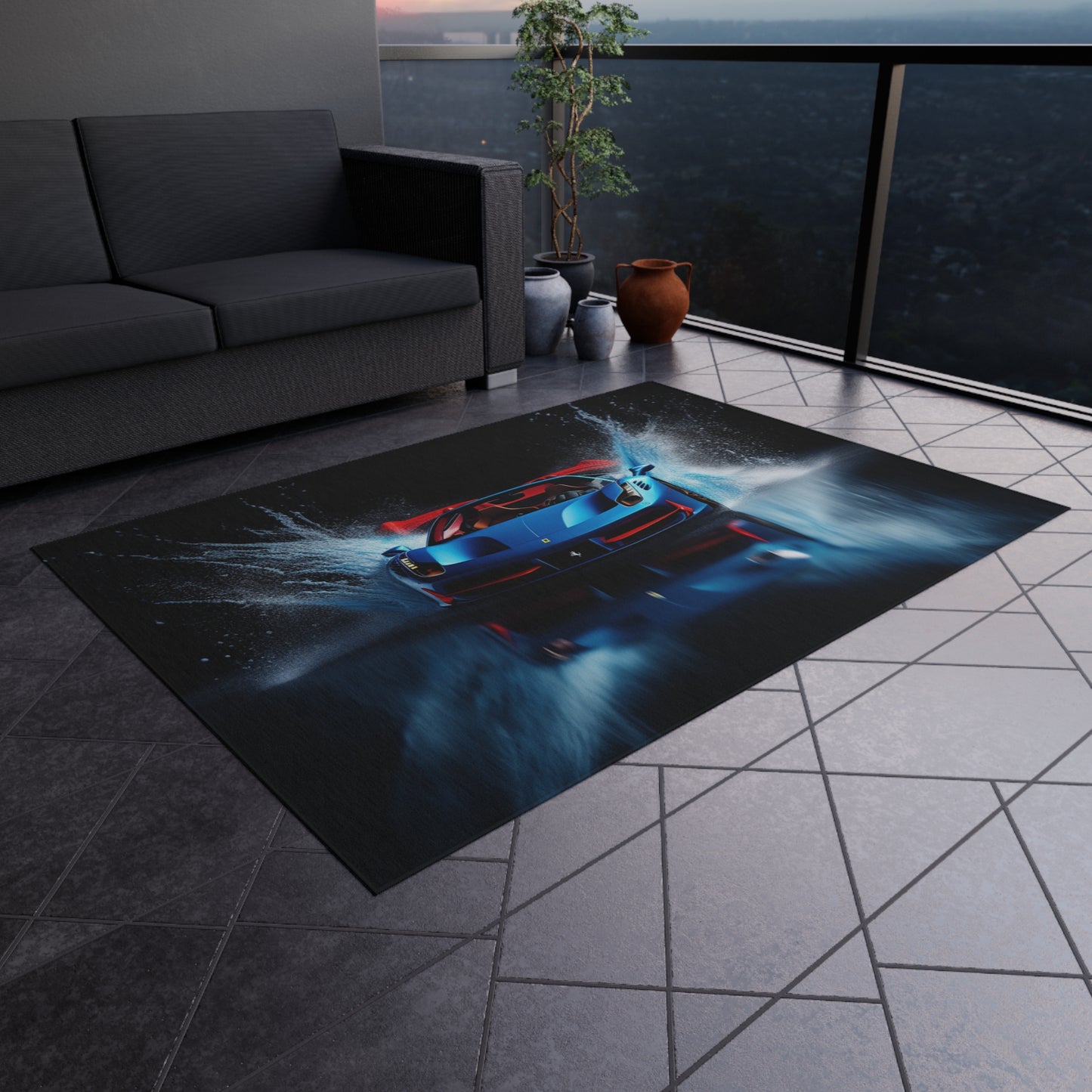 Outdoor Rug  Ferrari Water Splash 1