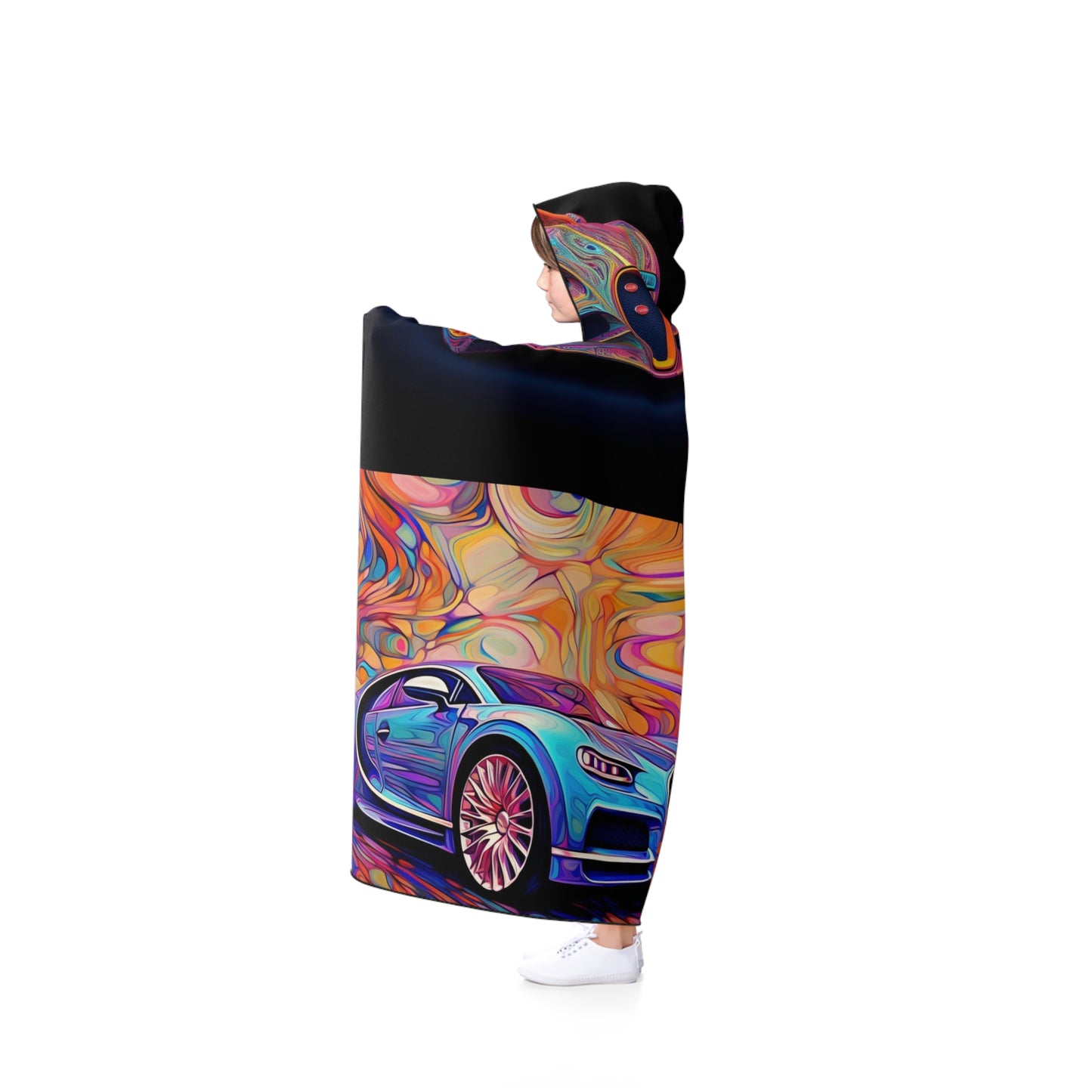 Hooded Blanket Bugatti Abstract Concept 5