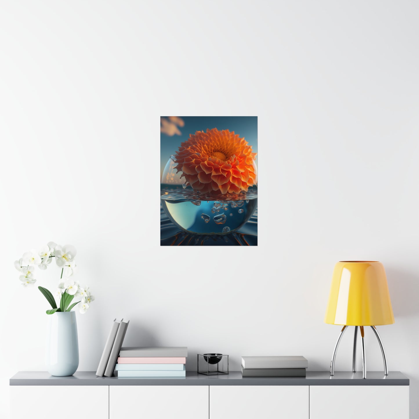 Premium Matte Vertical Posters Dahlia Orange 4