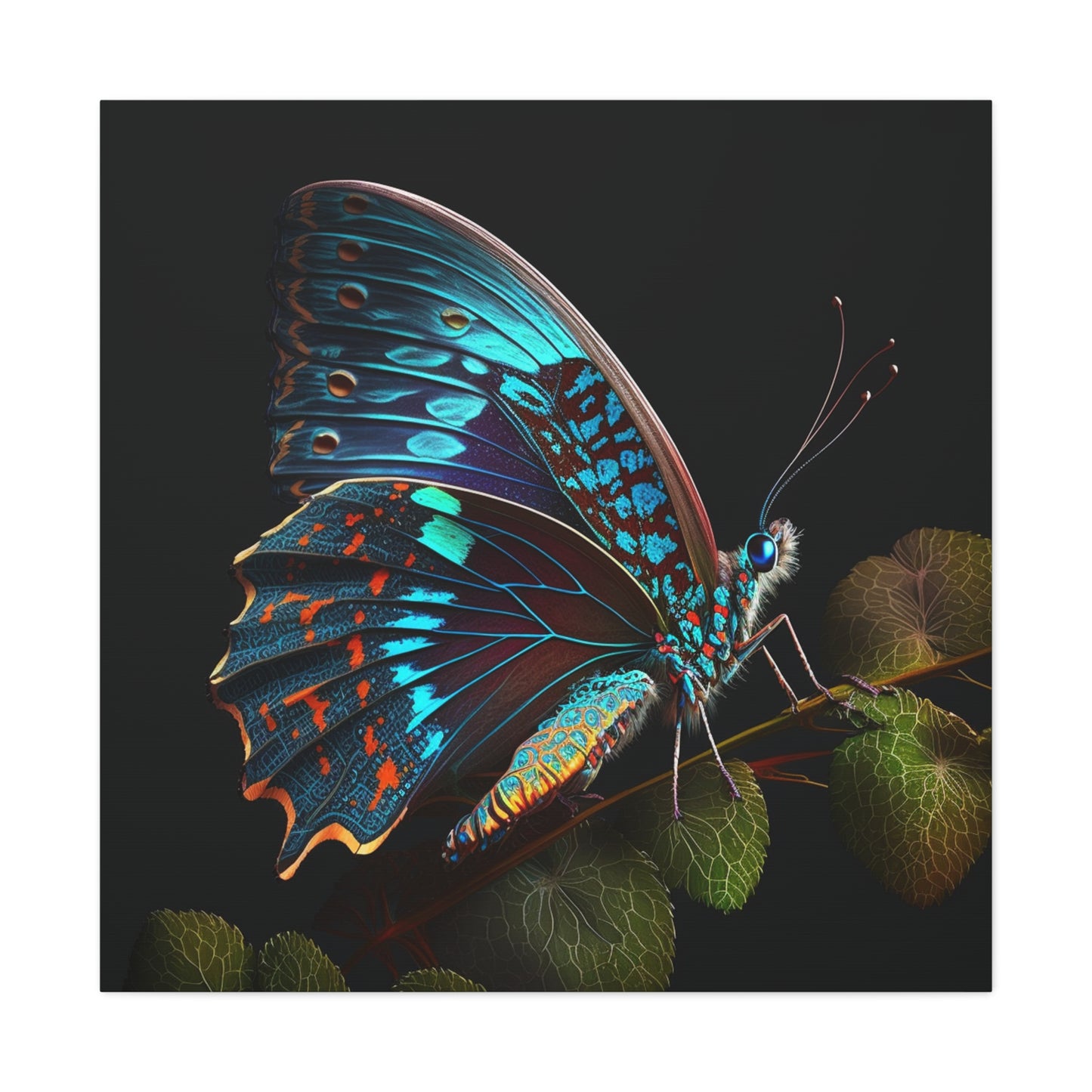 Canvas Gallery Wraps Hue Neon Butterfly 2