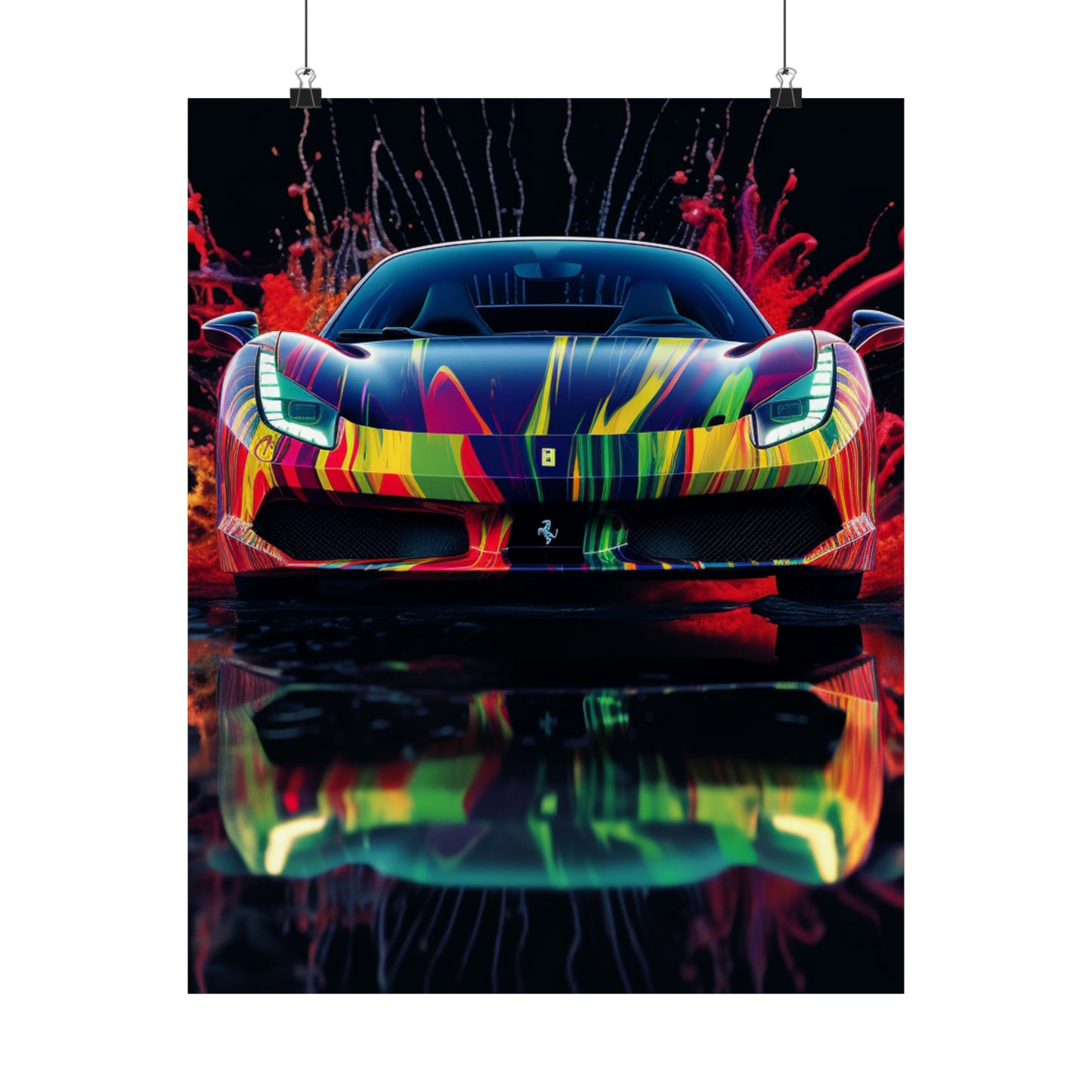 Premium Matte Vertical Posters Ferrari Fusion Water 1