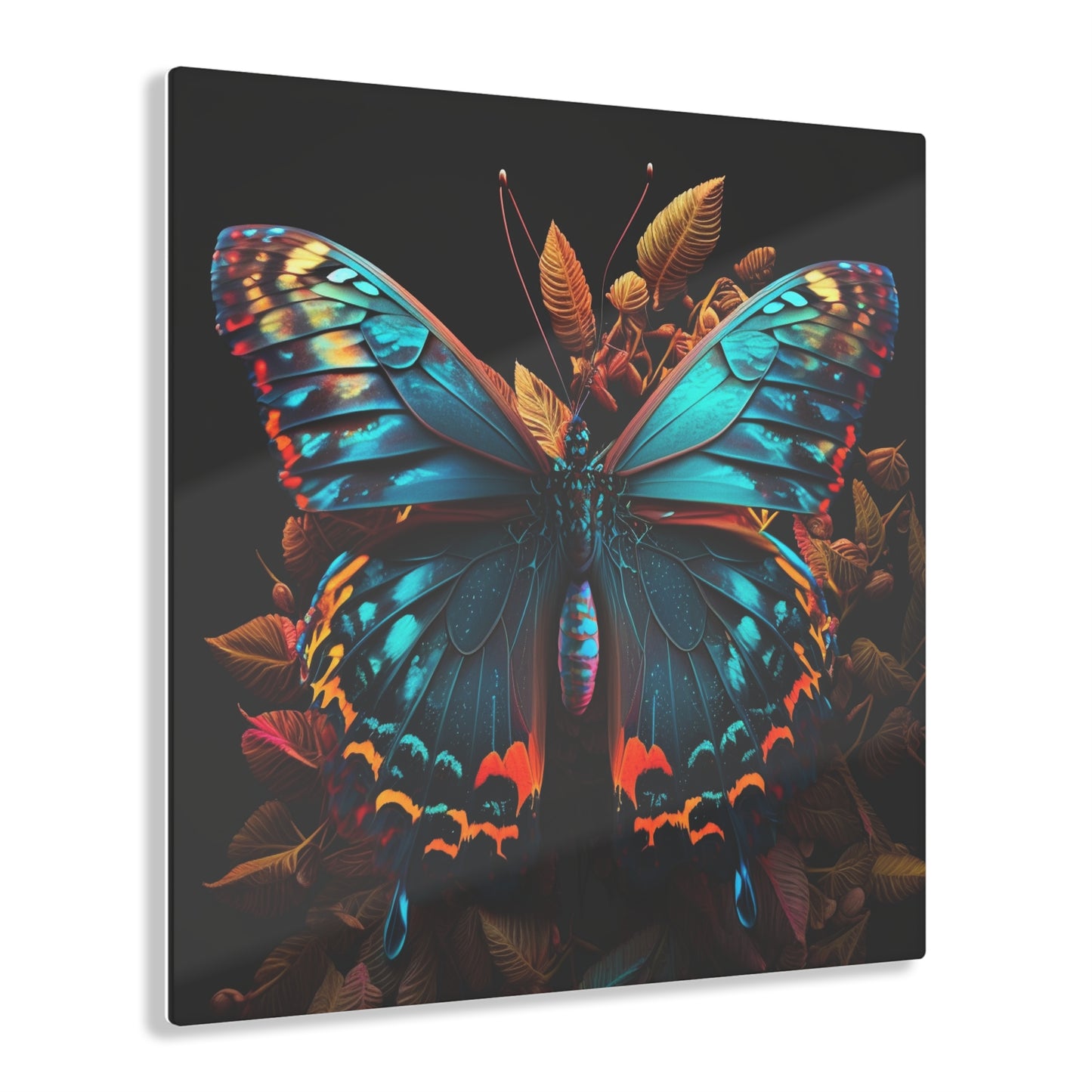 Acrylic Prints Hue Neon Butterfly 1