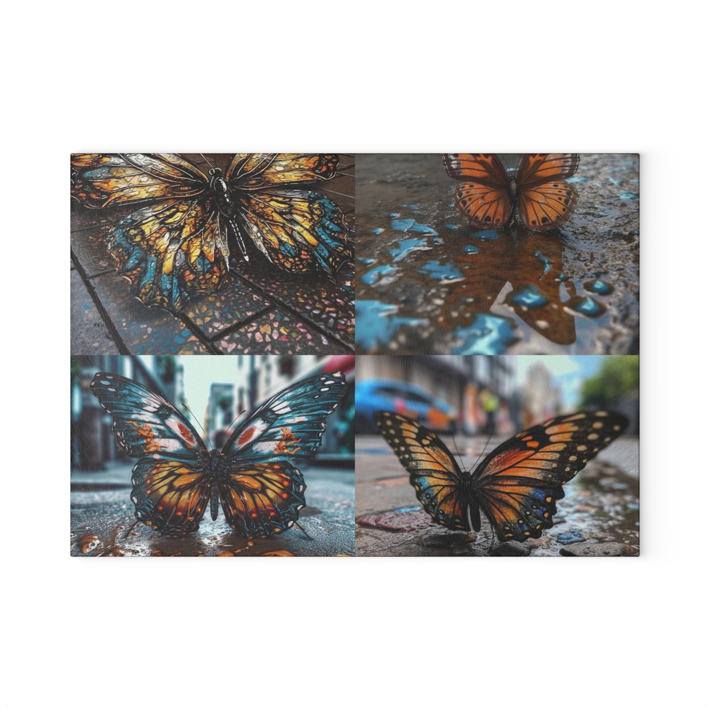 Glass Cutting Board Water Butterfly Street 5