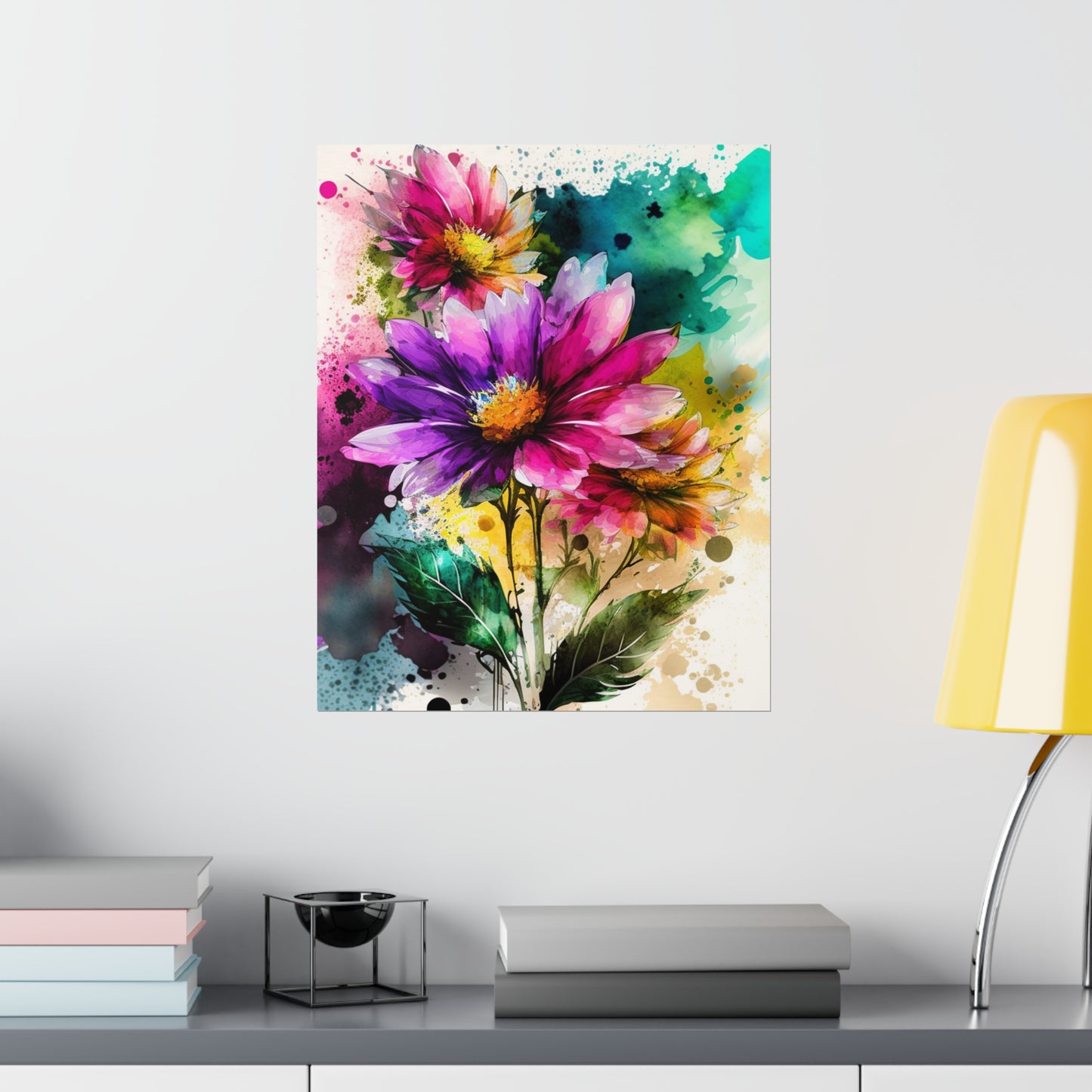 Premium Matte Vertical Posters Bright Spring Flowers 1