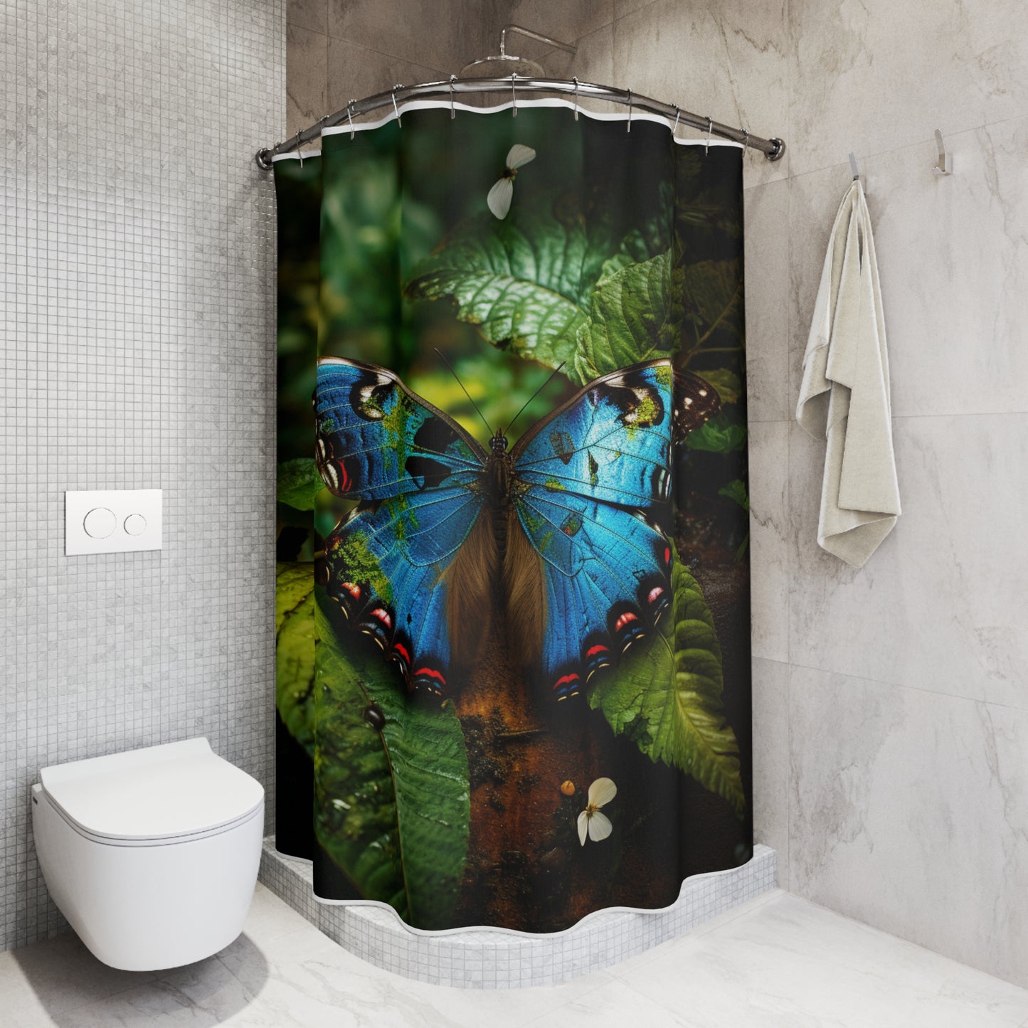 Polyester Shower Curtain Jungle Butterfly 2
