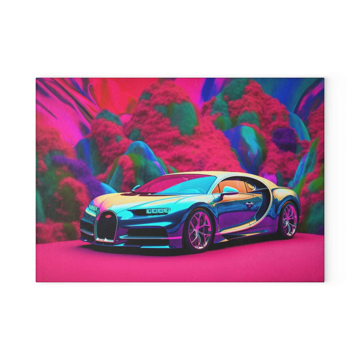 Glass Cutting Board Florescent Bugatti Flair 4