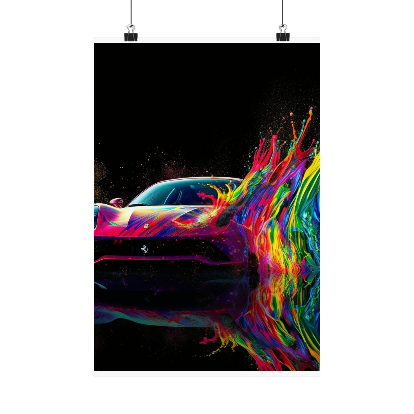 Premium Matte Vertical Posters Ferrari Fusion Water 3