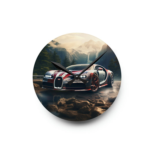 Acrylic Wall Clock Bugatti Waterfall 4