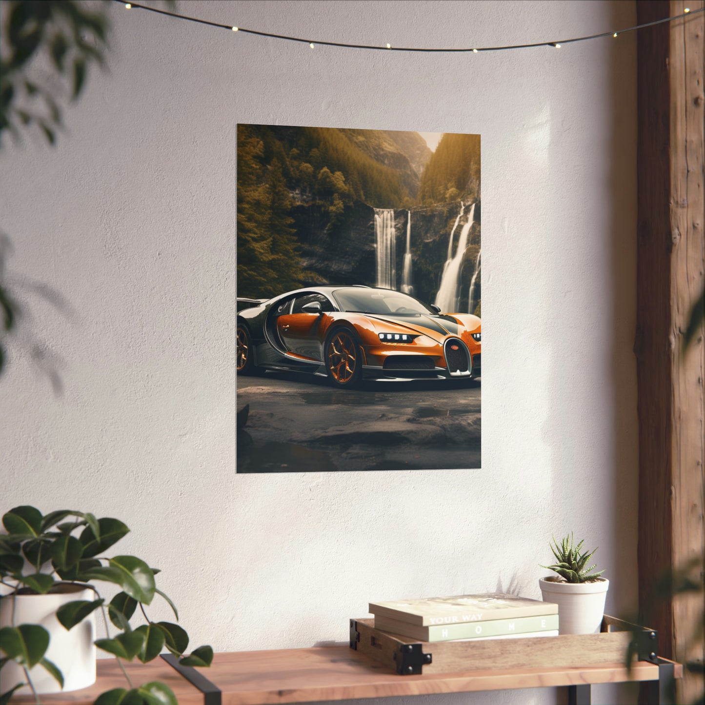 Premium Matte Vertical Posters Bugatti Waterfall 3