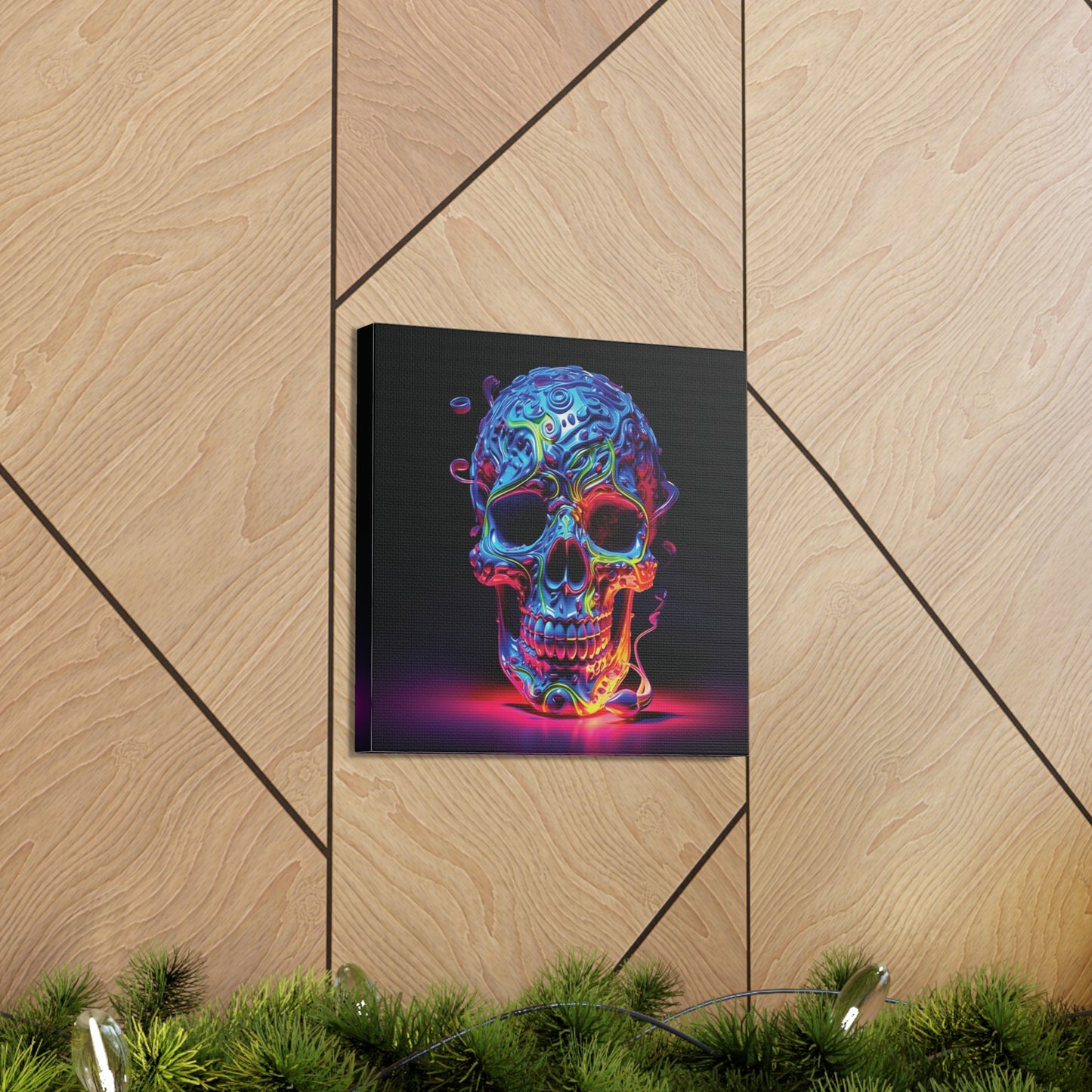 Canvas Gallery Wraps Macro Skull Color 3