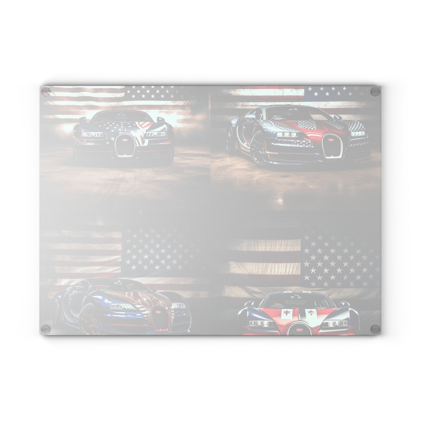 Glass Cutting Board Bugatti American Flag 5