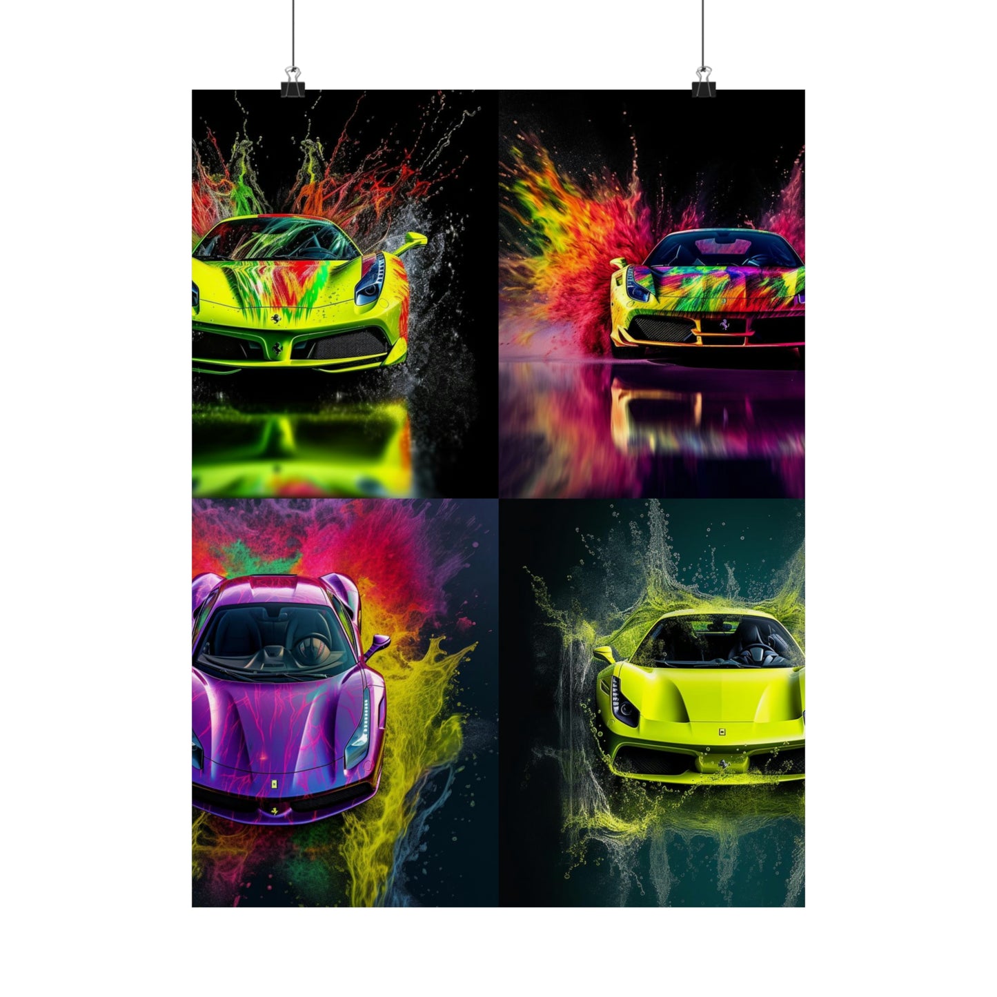 Premium Matte Vertical Posters Farrari Water 5