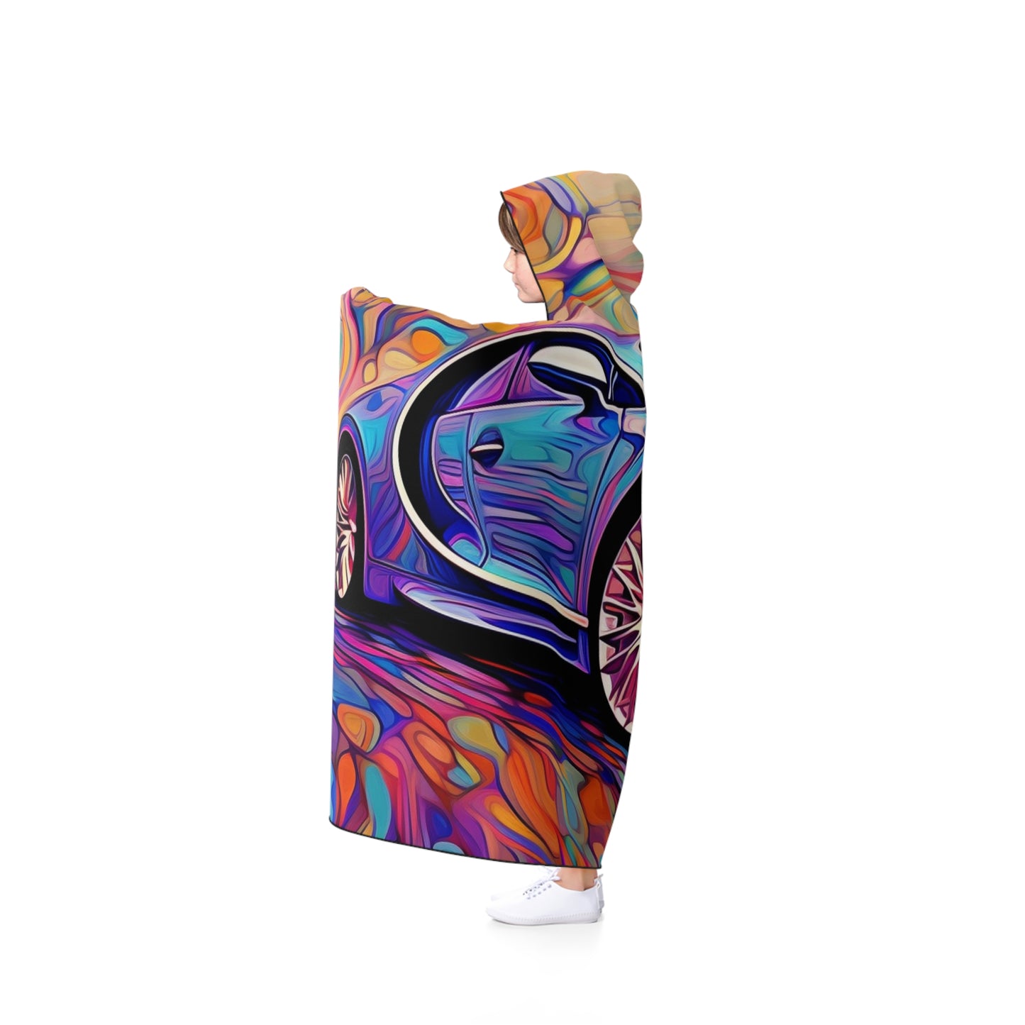 Hooded Blanket Bugatti Abstract Concept 3