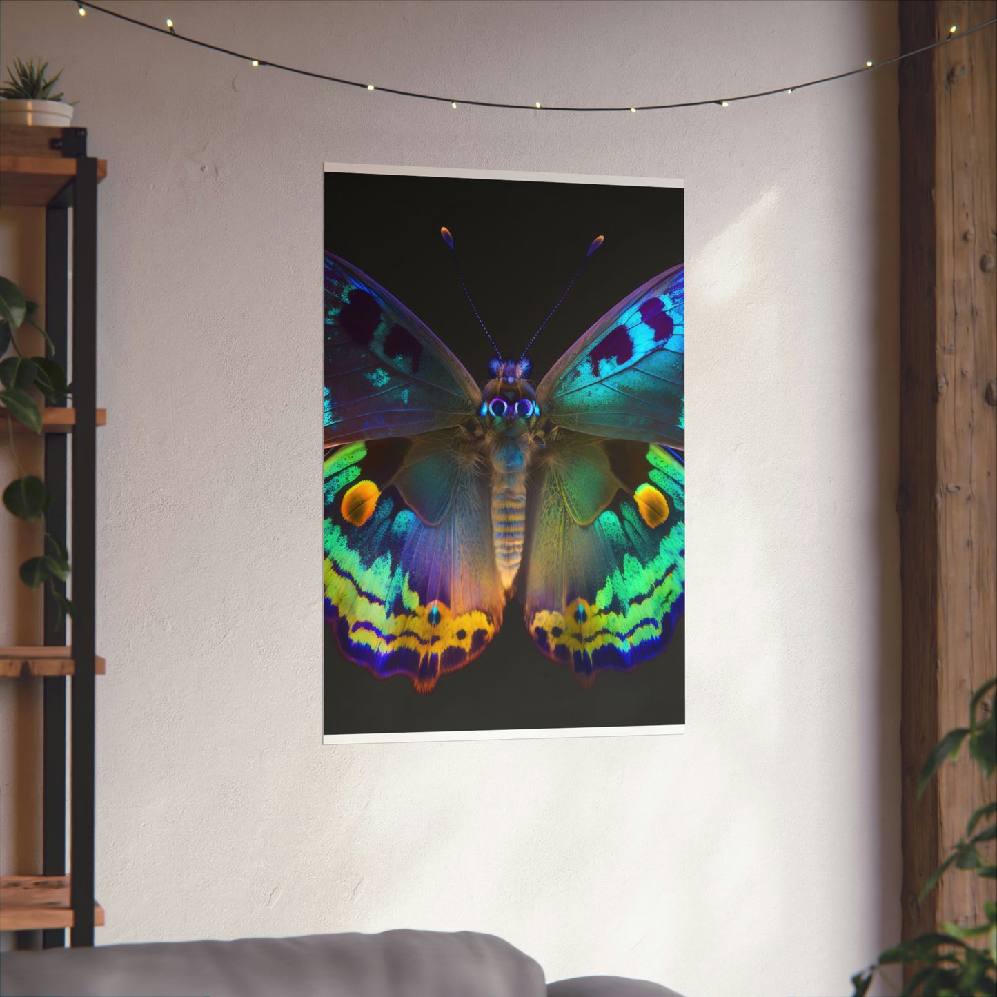 Premium Matte Vertical Posters Neon Hue Butterfly 4