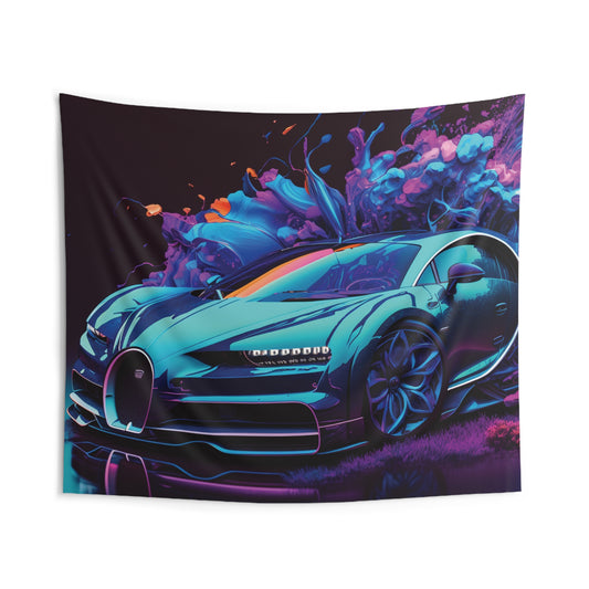 Indoor Wall Tapestries Bugatti Neon Chiron 3