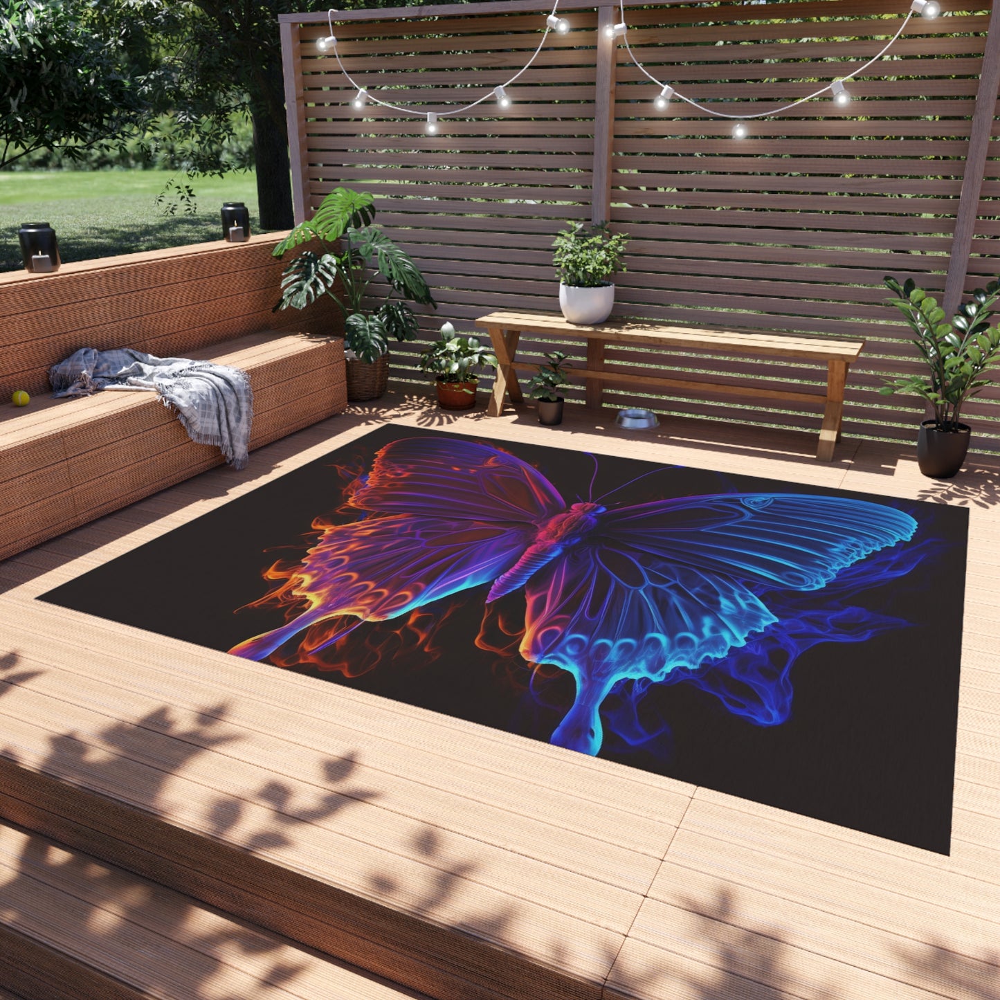 Outdoor Rug  Thermal Butterfly 1