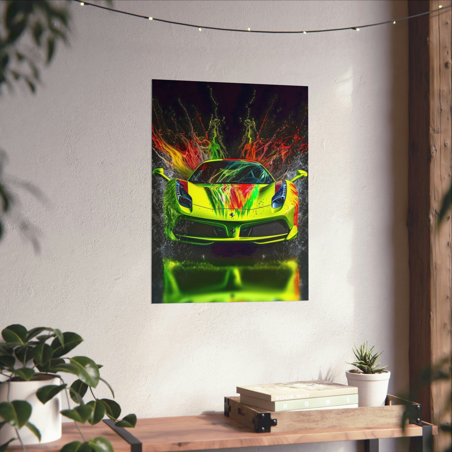 Premium Matte Vertical Posters Farrari Water 1