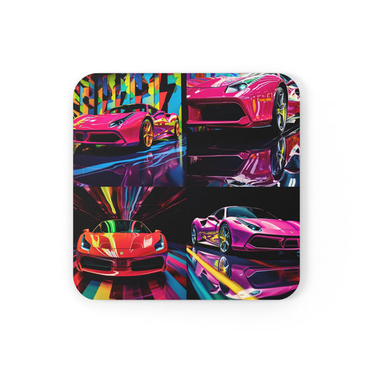 Corkwood Coaster Set Ferrari Flair Macro 5