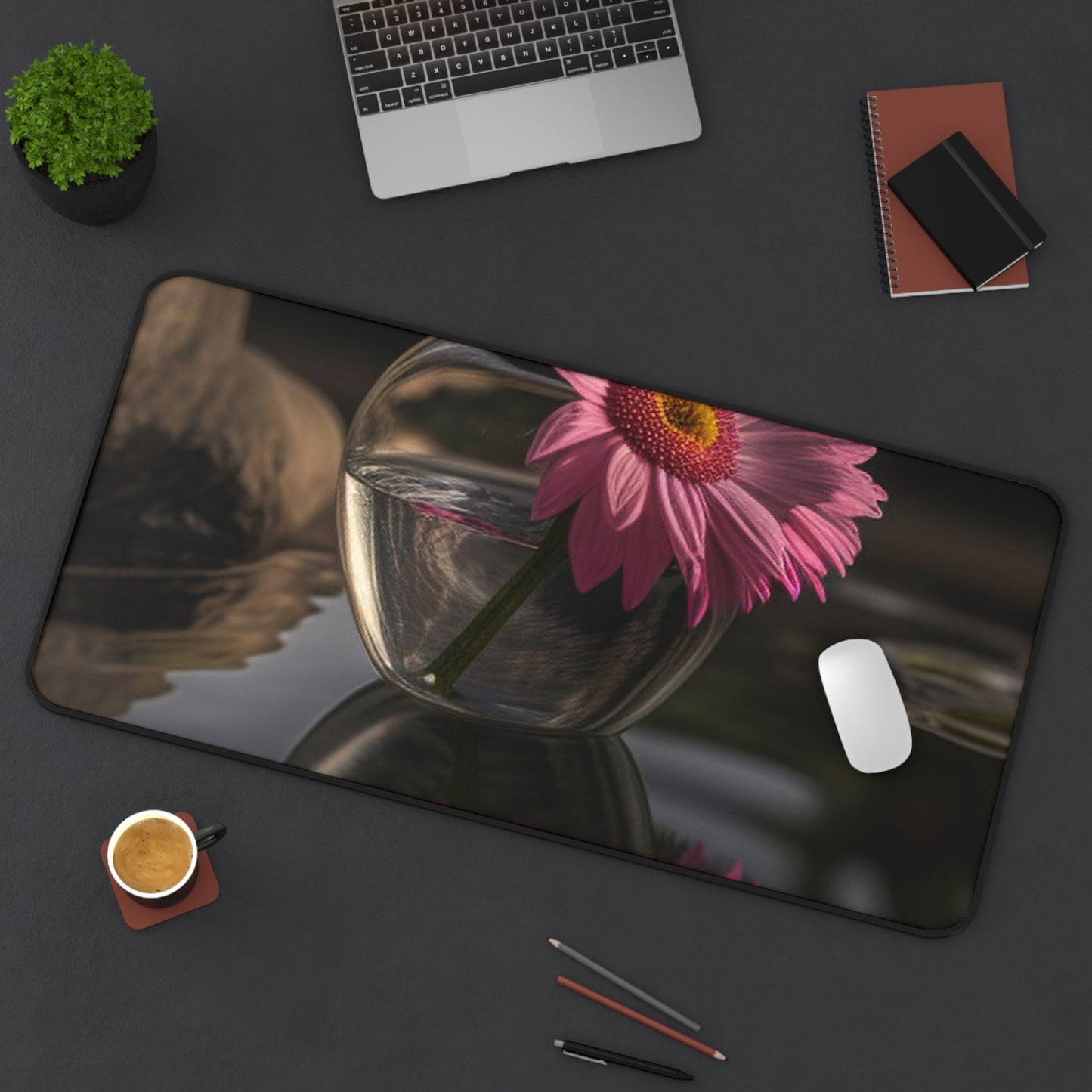 Desk Mat Pink Daisy 2