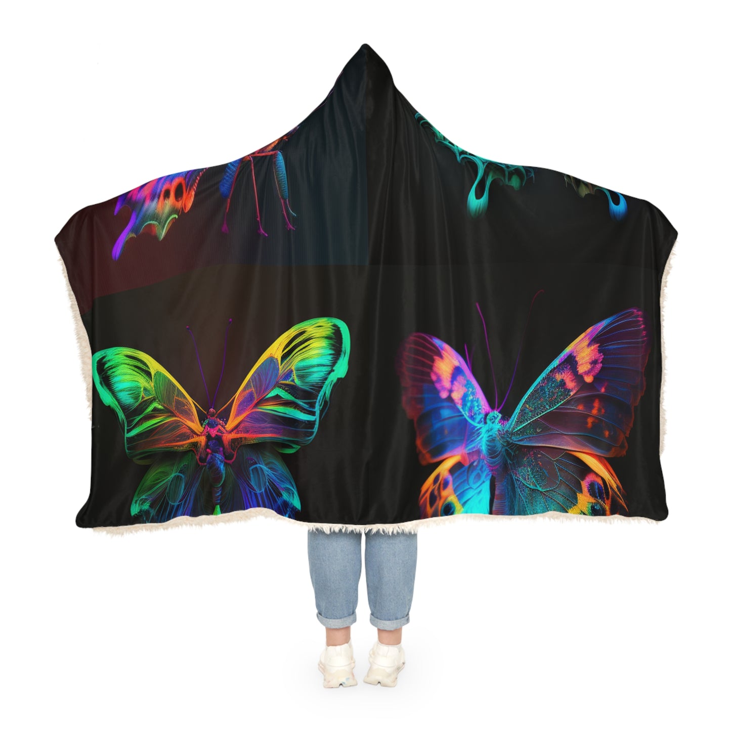 Snuggle Hooded Blanket Raw Hyper Color Butterfly 5