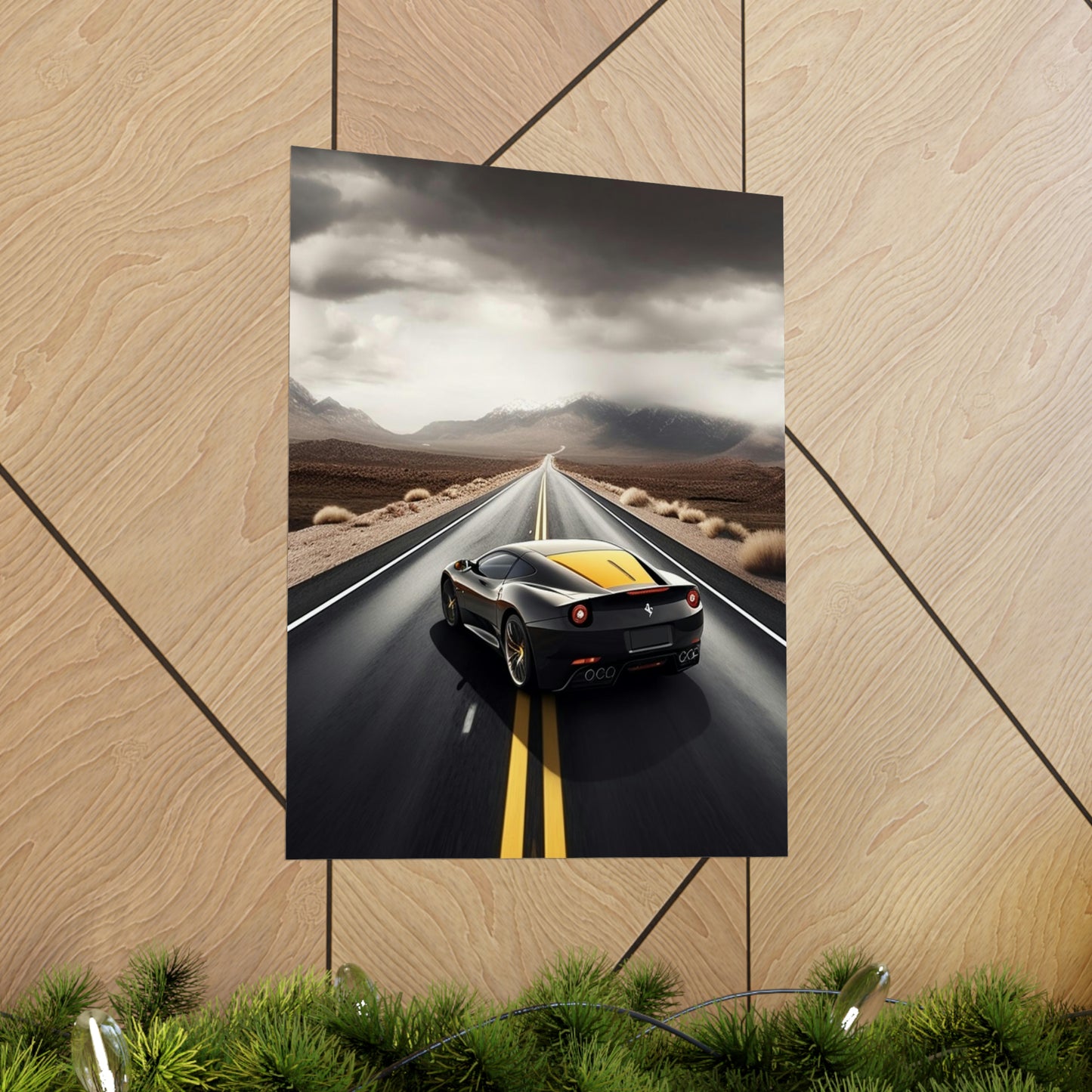 Premium Matte Vertical Posters Ferrari Road 4