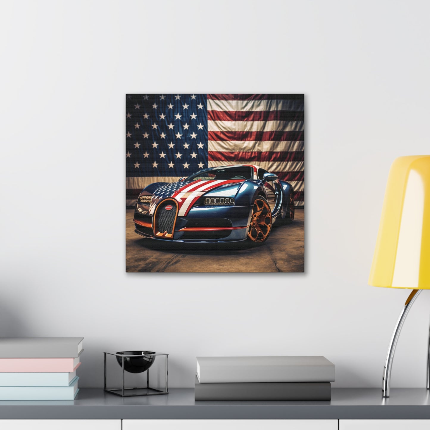 Canvas Gallery Wraps Bugatti Flag American 4