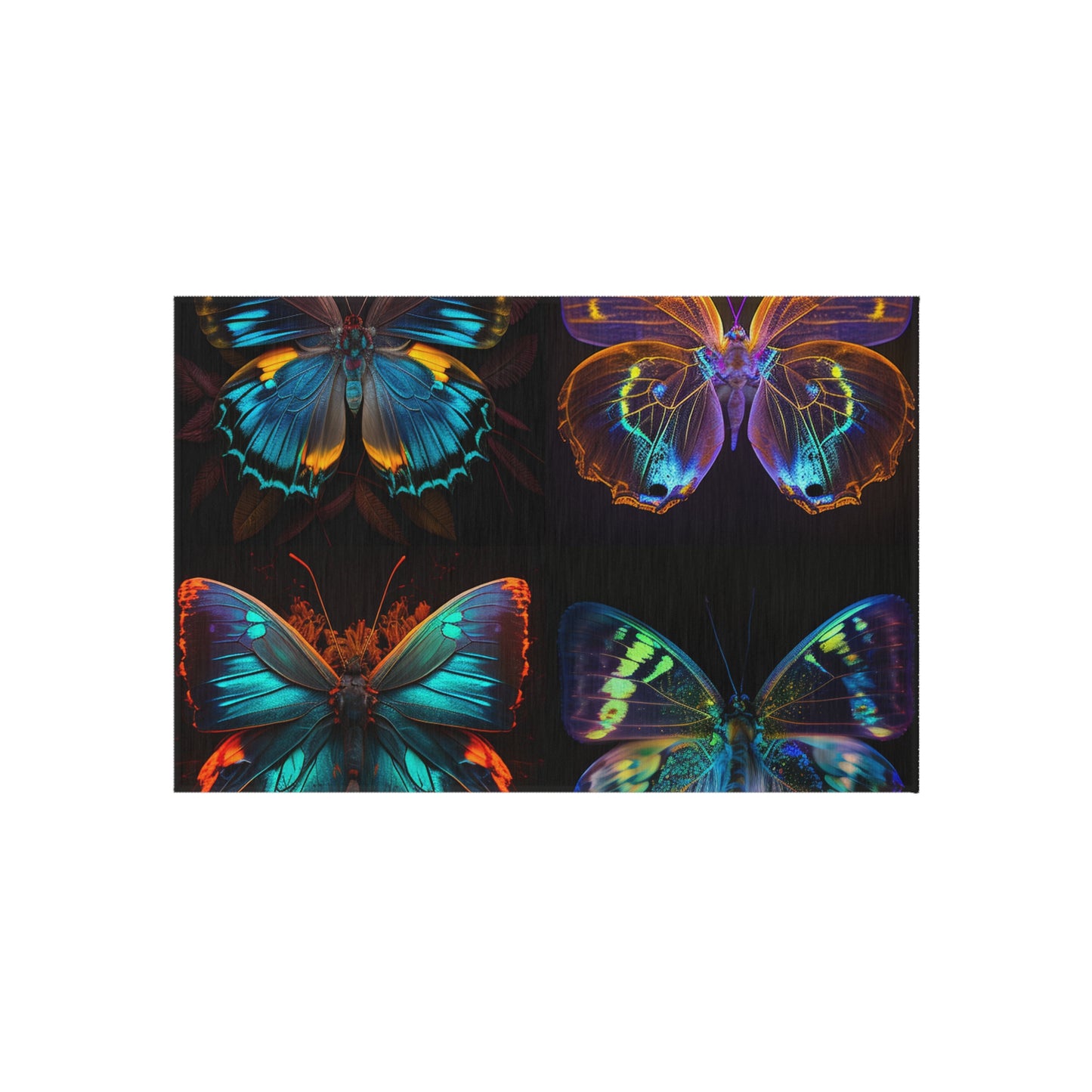 Outdoor Rug  Neon Butterfly Flair 5