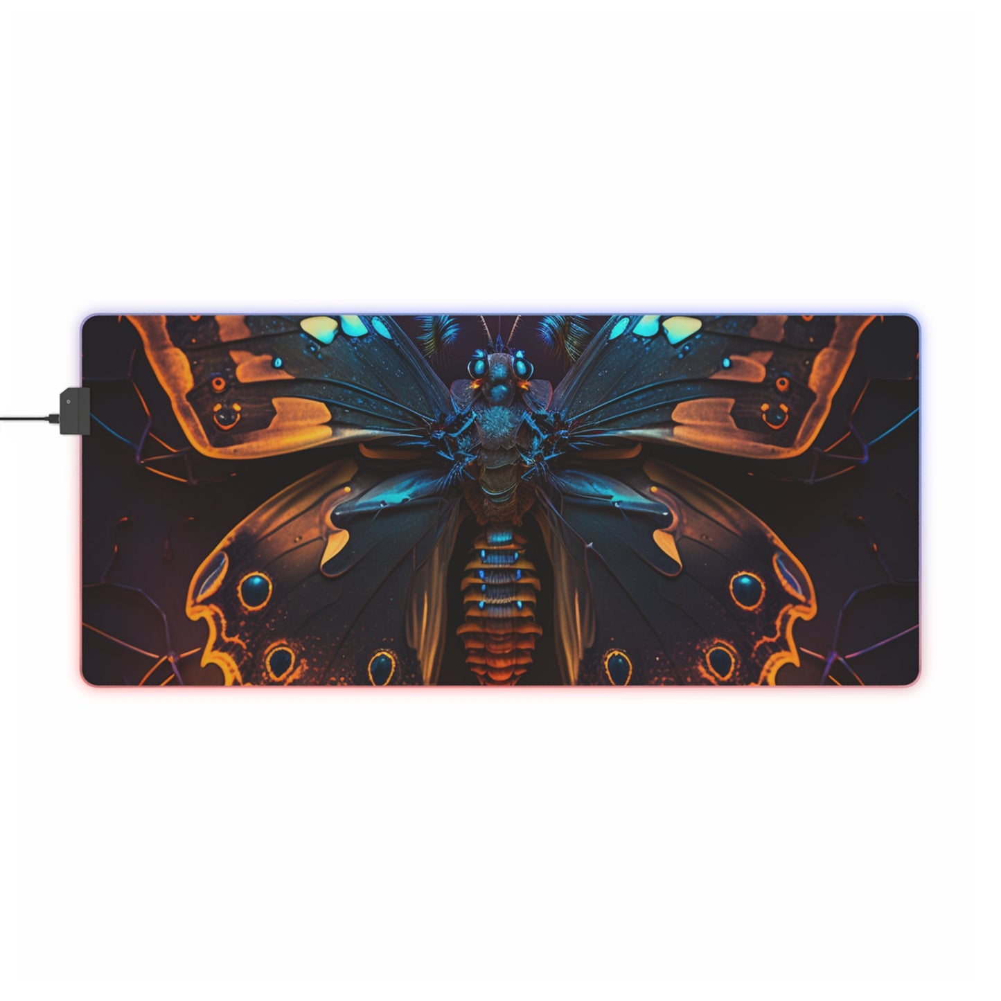 LED Gaming Mouse Pad Neon Hue Butterfly 2