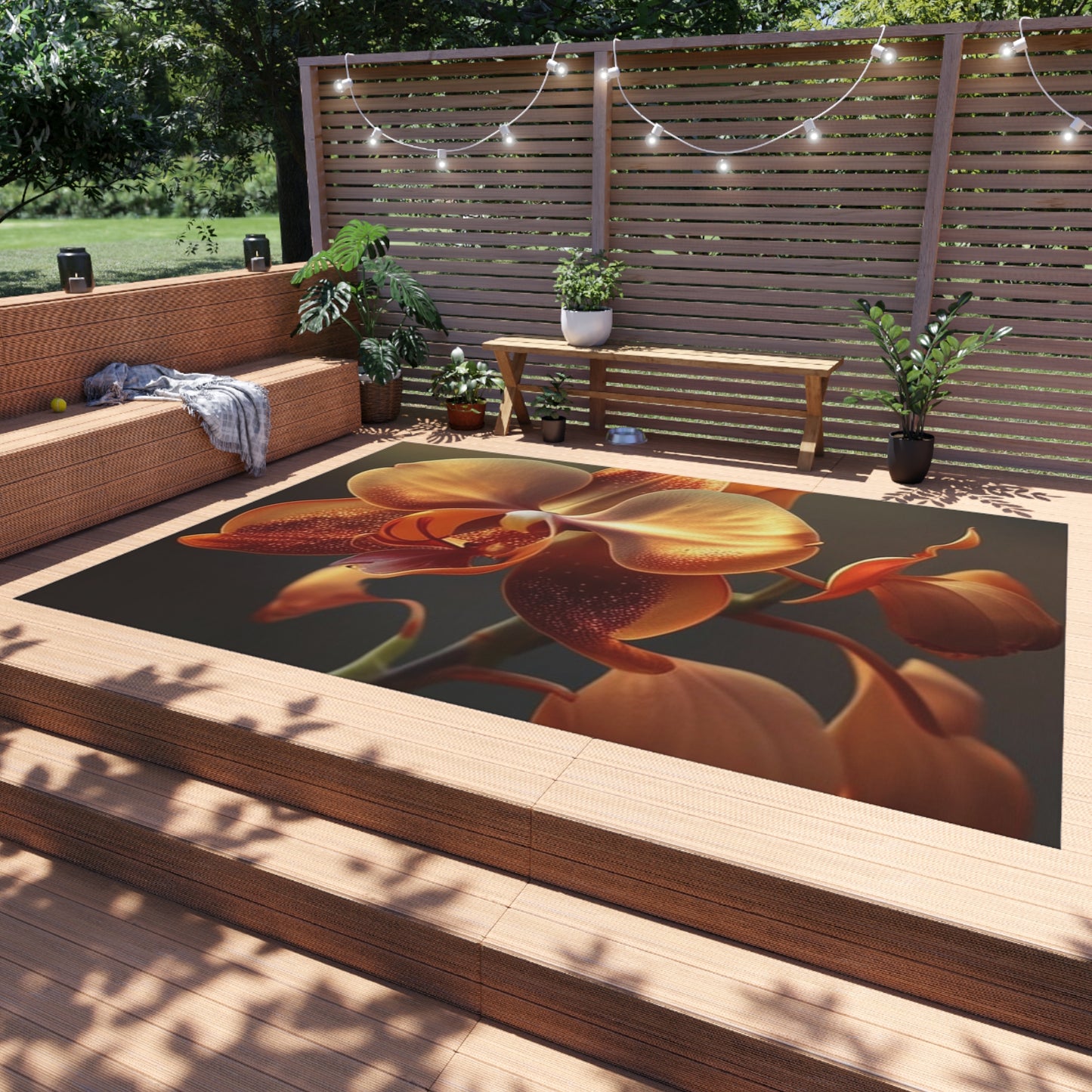 Outdoor Rug  Orange Orchid 1