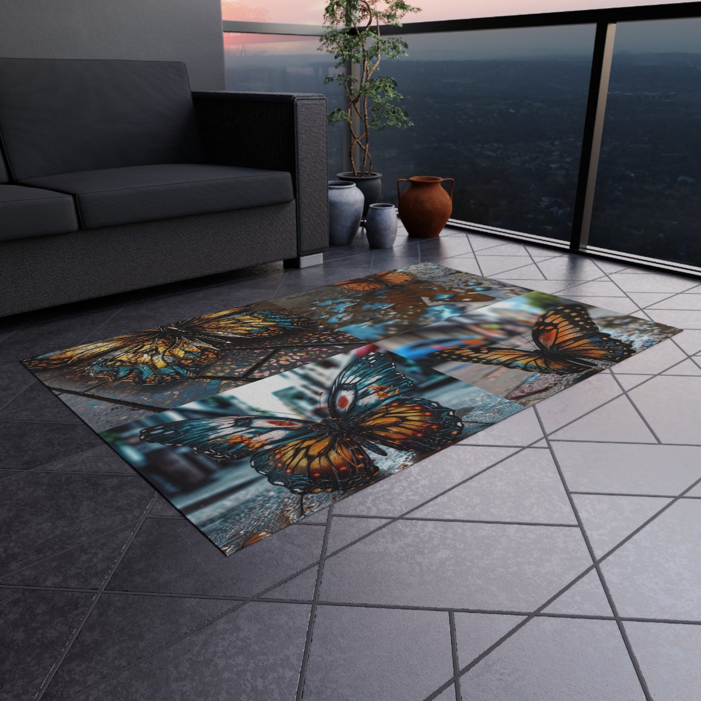 Outdoor Rug  Water Butterfly Street 5