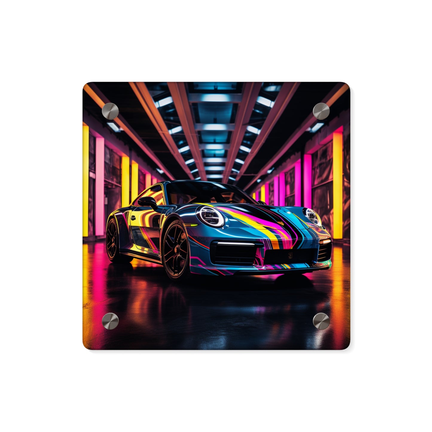 Acrylic Wall Art Panels Macro Porsche 1