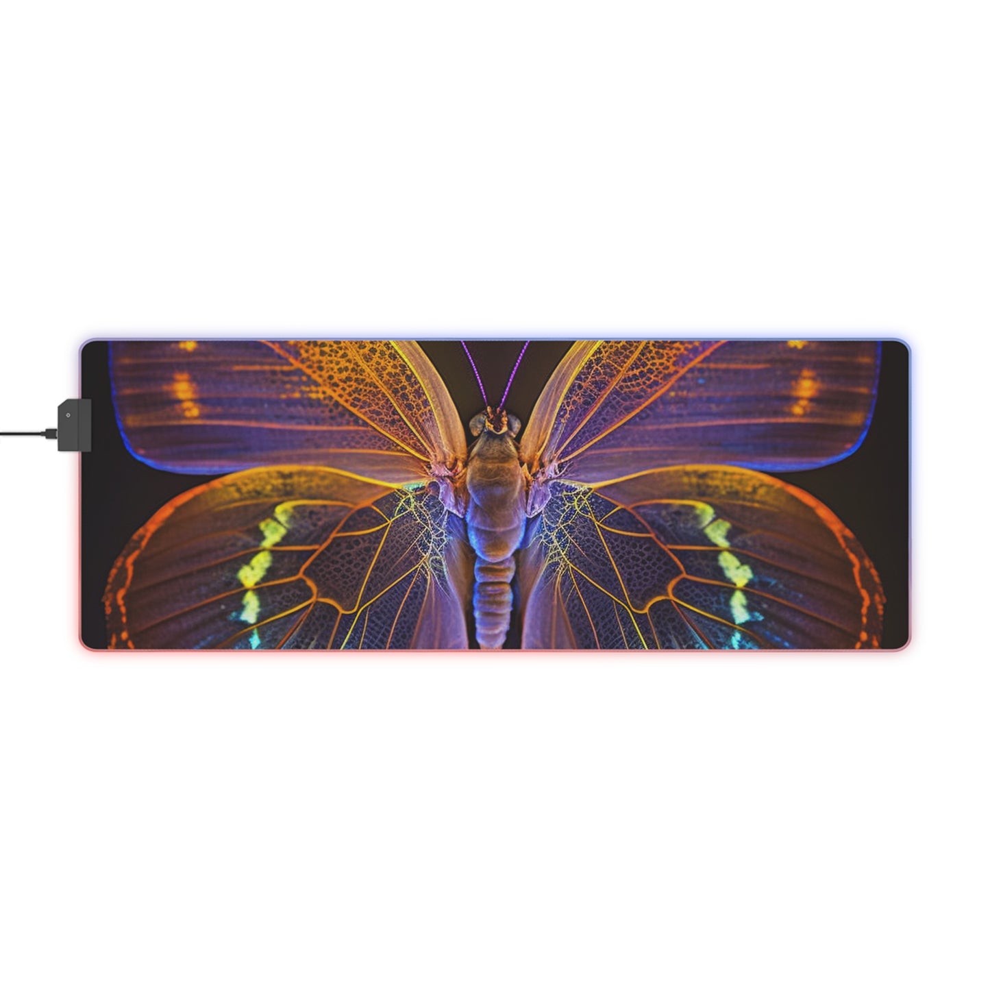 LED Gaming Mouse Pad Neon Butterfly Flair 2