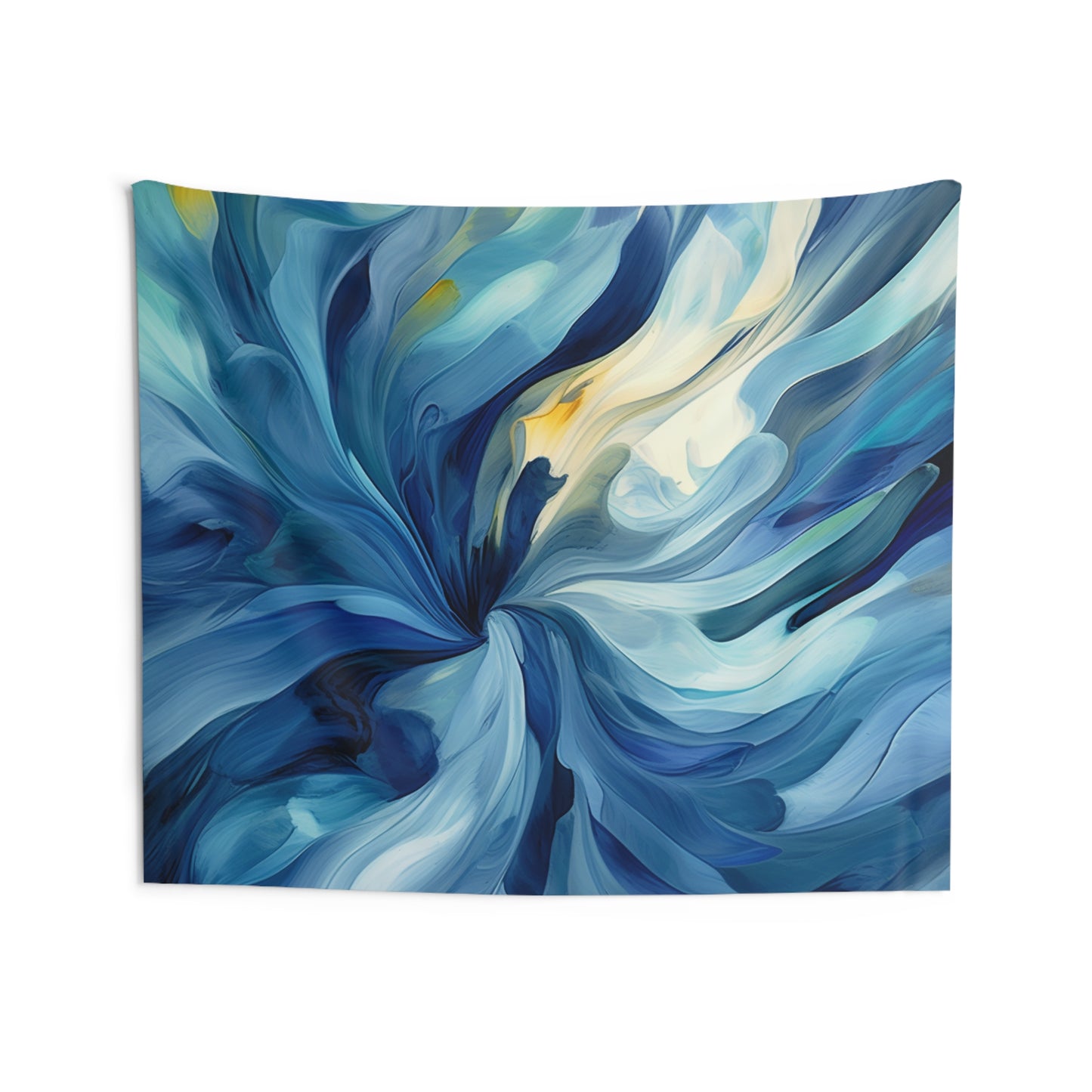 Indoor Wall Tapestries Blue Tluip Abstract 4