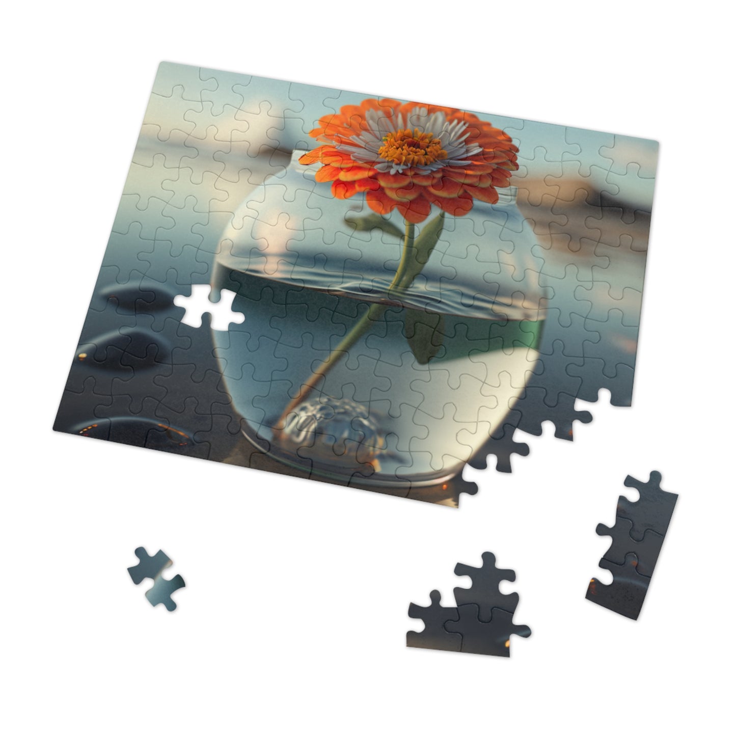 Jigsaw Puzzle (30, 110, 252, 500,1000-Piece) Orange Zinnia 3