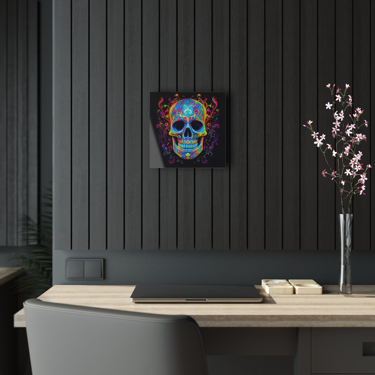 Acrylic Prints Macro Skull Color 4