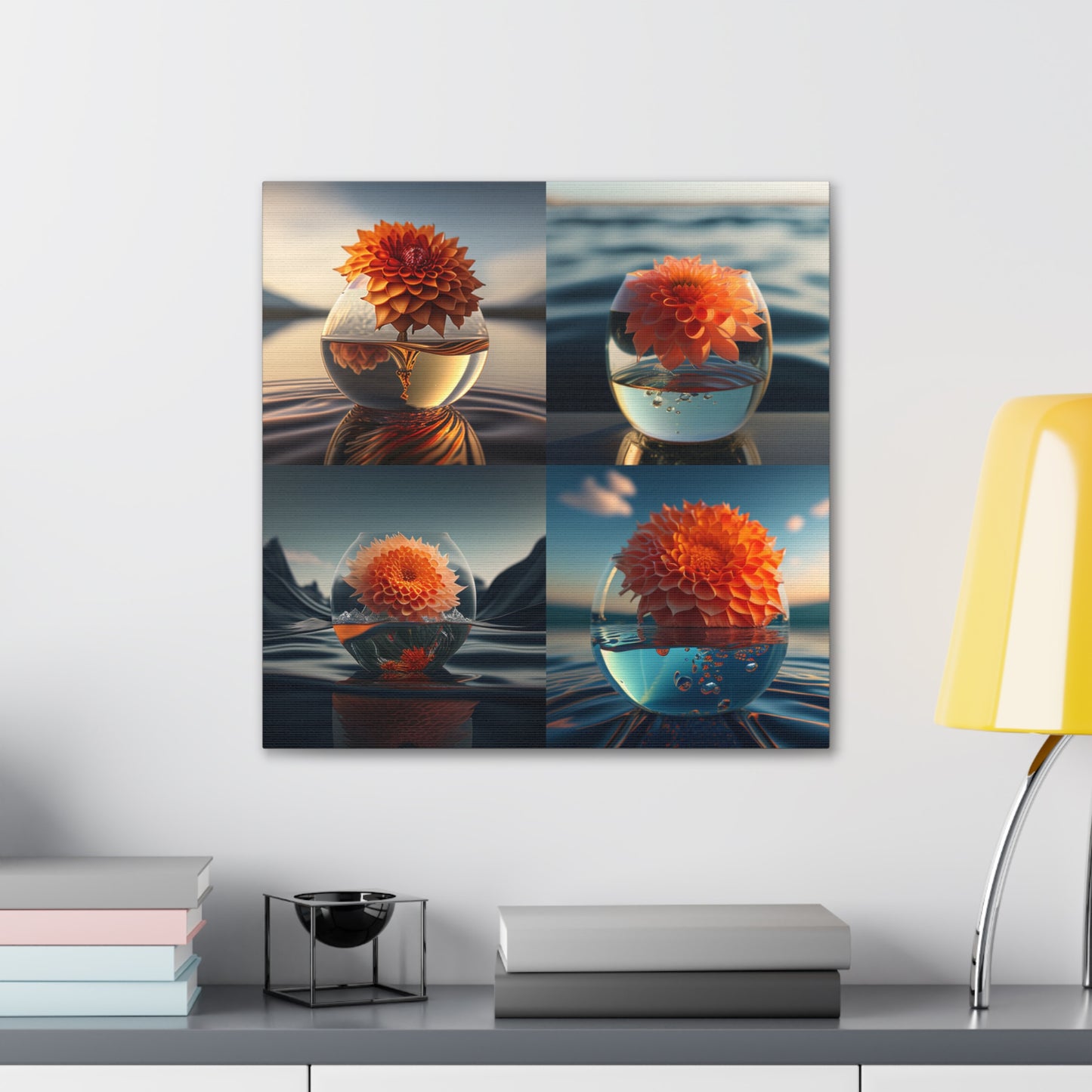 Canvas Gallery Wraps Dahlia Orange 5