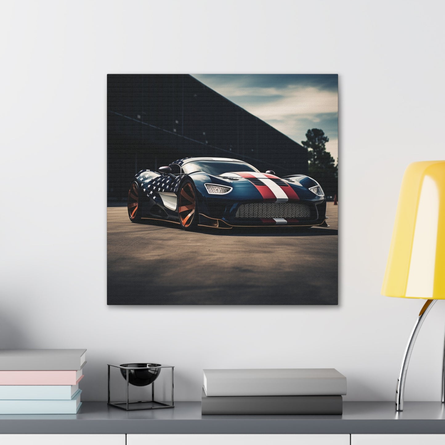 Canvas Gallery Wraps Bugatti Flag American 2